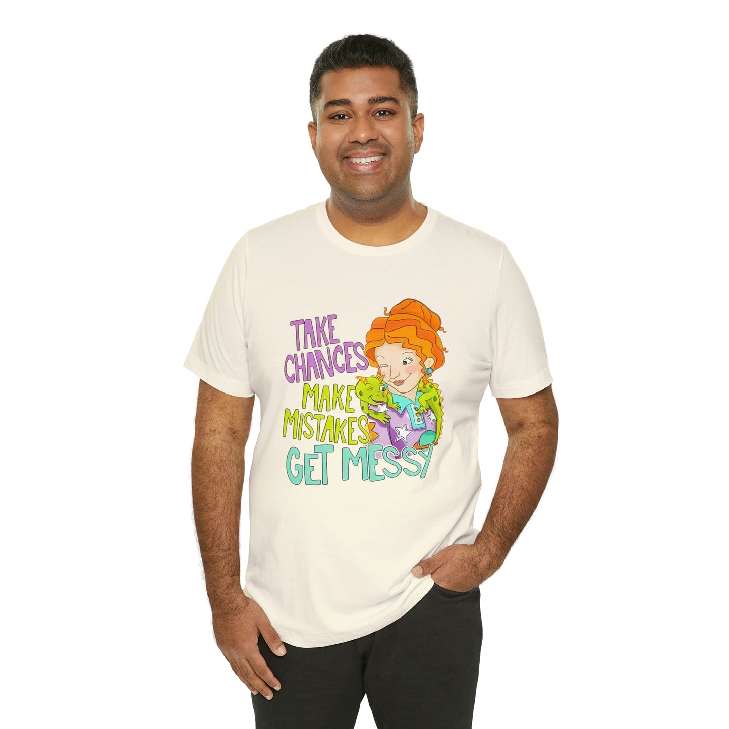 Take Chances ms Frizzle Science Classroom Teacher Shirt Unisex Jersey Short Sleeve Tee