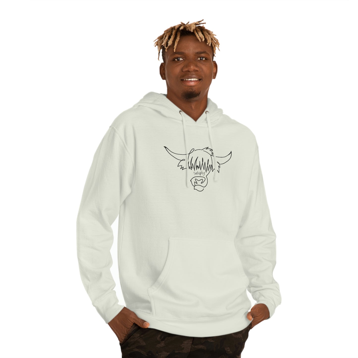 Simply Highland Cow Unisex Hooded Sweatshirt