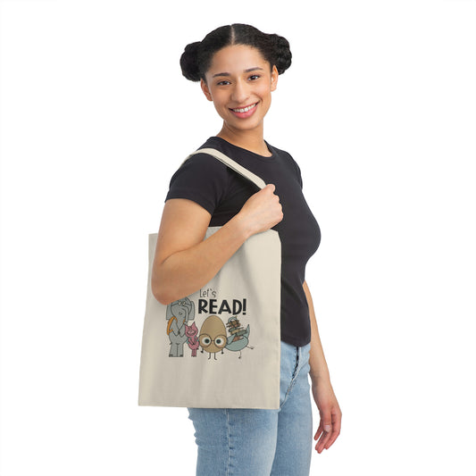 let's read classroom library book characters Canvas Tote Bag