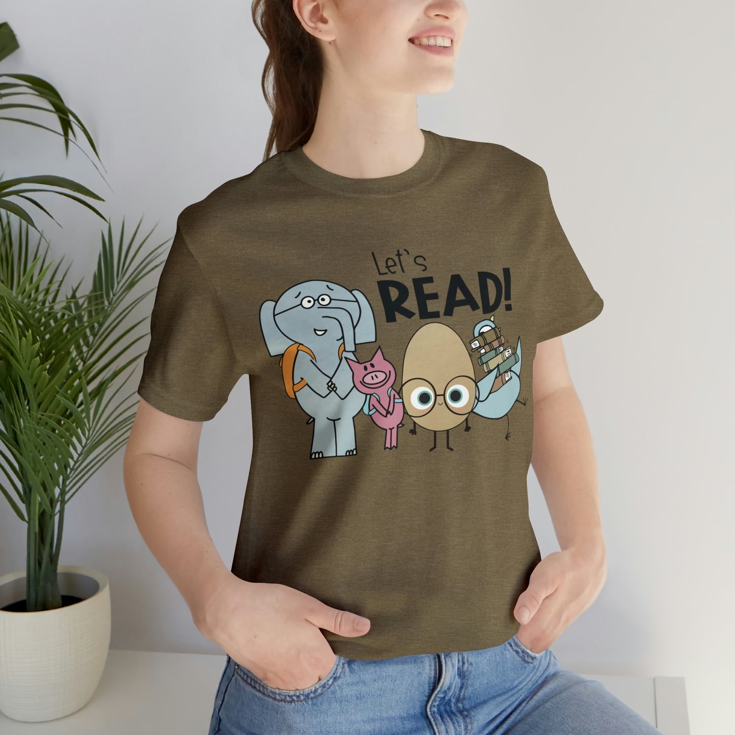Lets Read Favorite picture book character teacher shirt Unisex Jersey Short Sleeve Tee