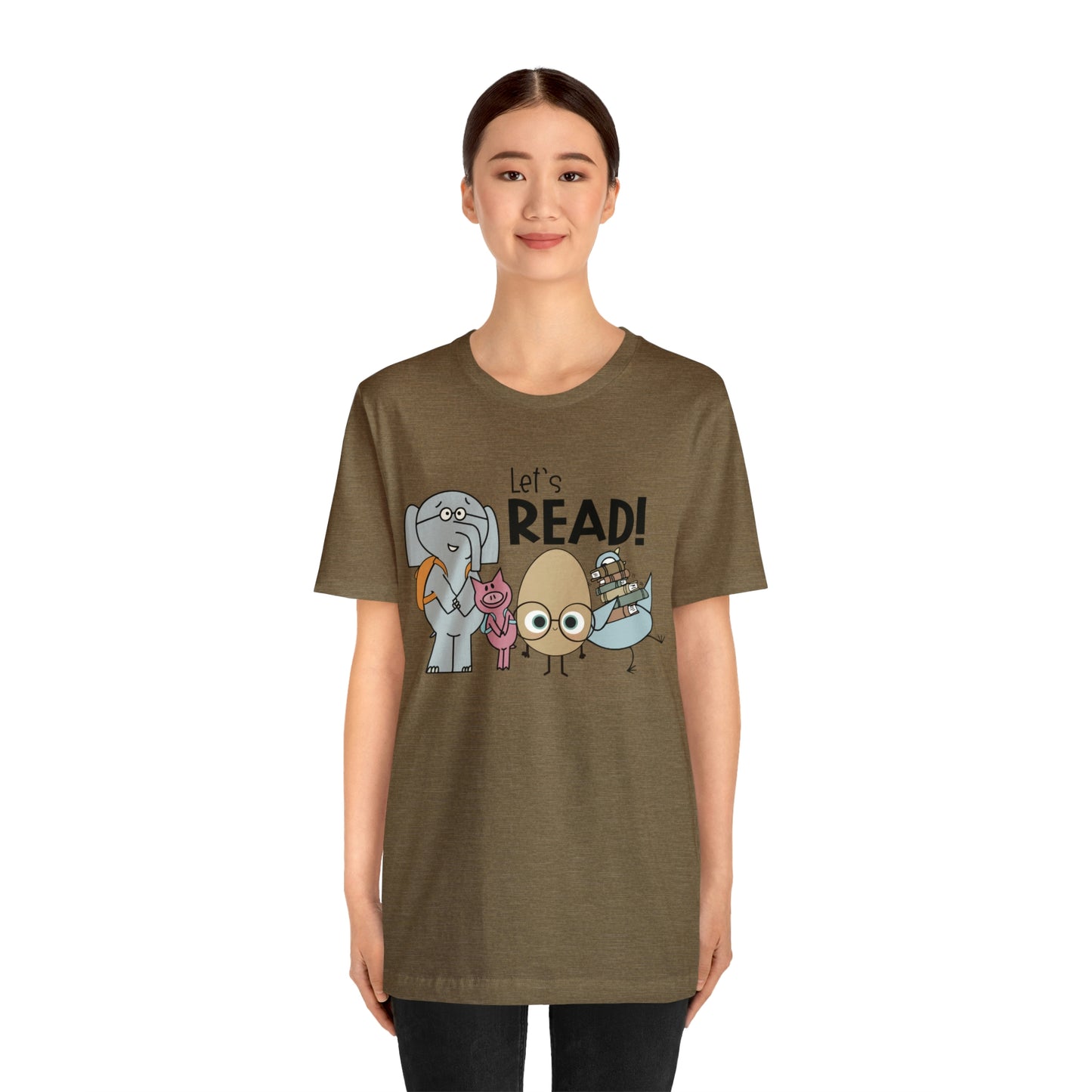 Lets Read Favorite picture book character teacher shirt Unisex Jersey Short Sleeve Tee