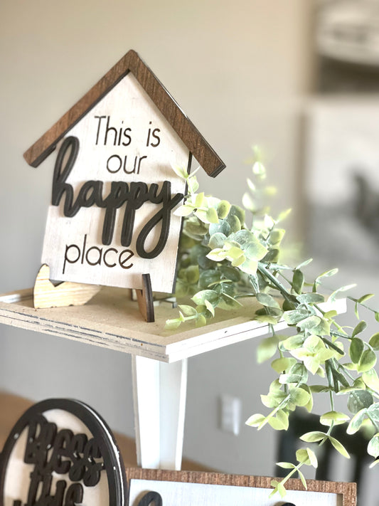 DIY home neutral Tiered Tray
