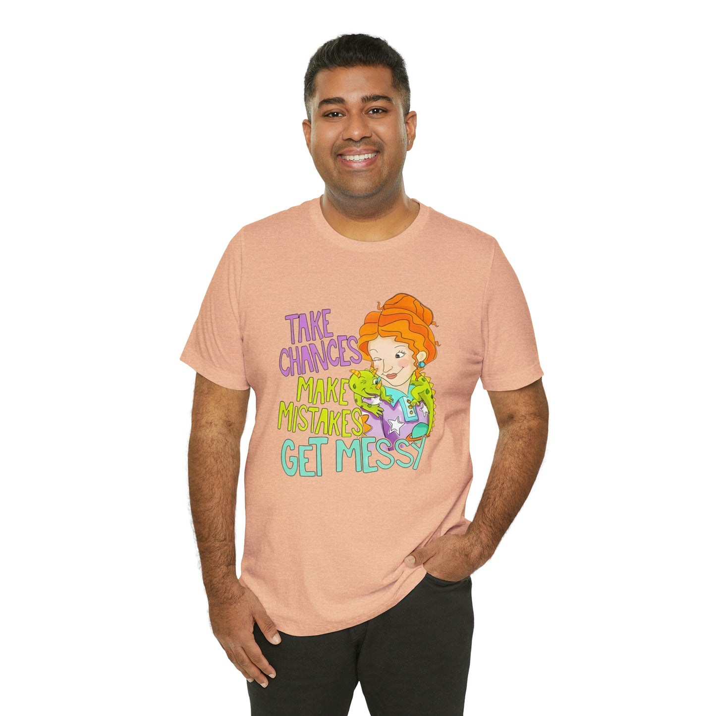 Take Chances ms Frizzle Science Classroom Teacher Shirt Unisex Jersey Short Sleeve Tee