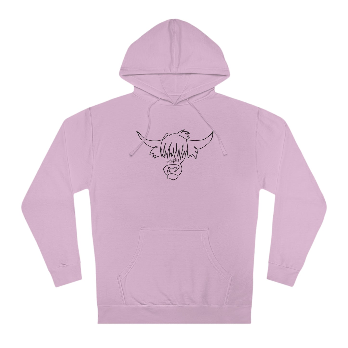 Simply Highland Cow Unisex Hooded Sweatshirt