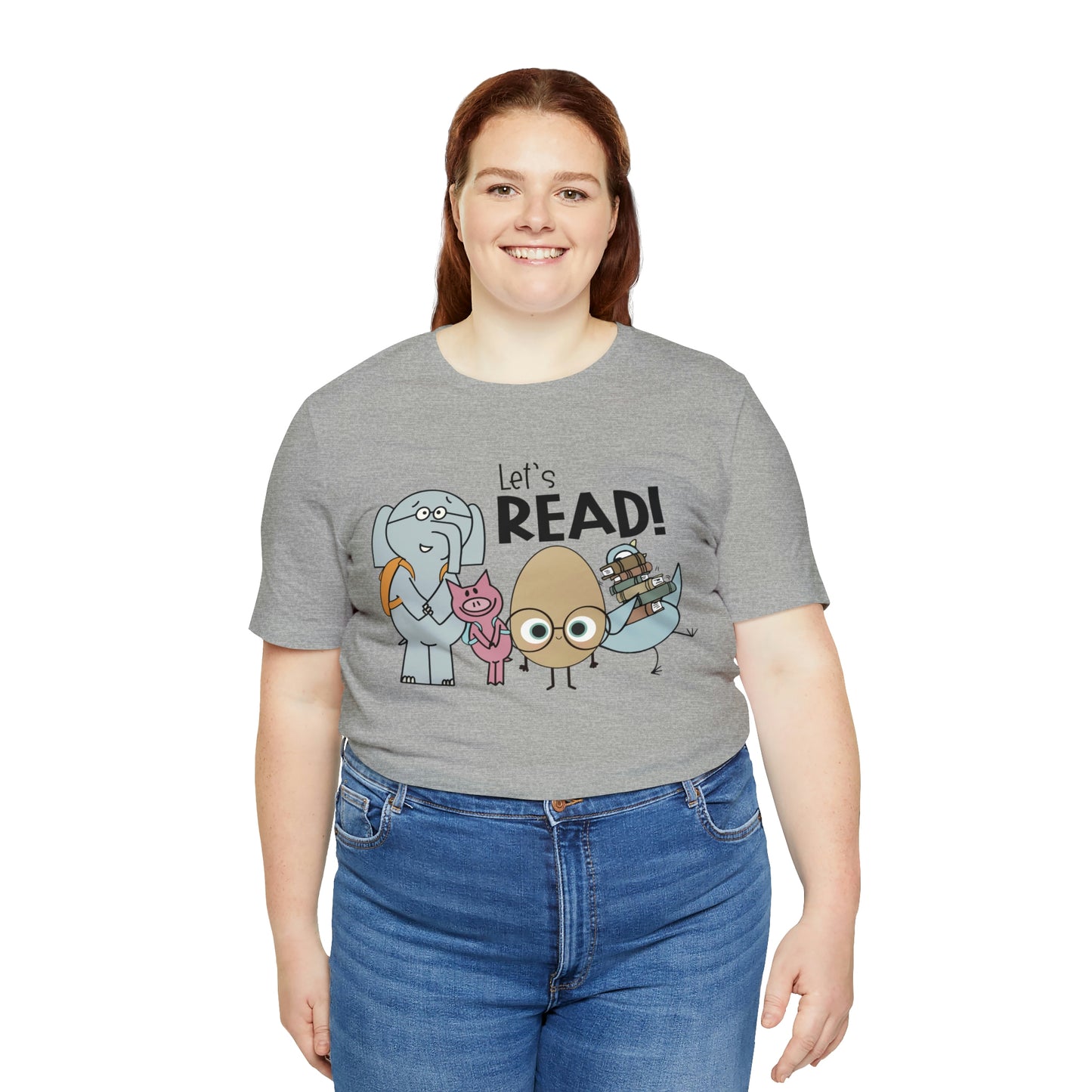 Lets Read Favorite picture book character teacher shirt Unisex Jersey Short Sleeve Tee