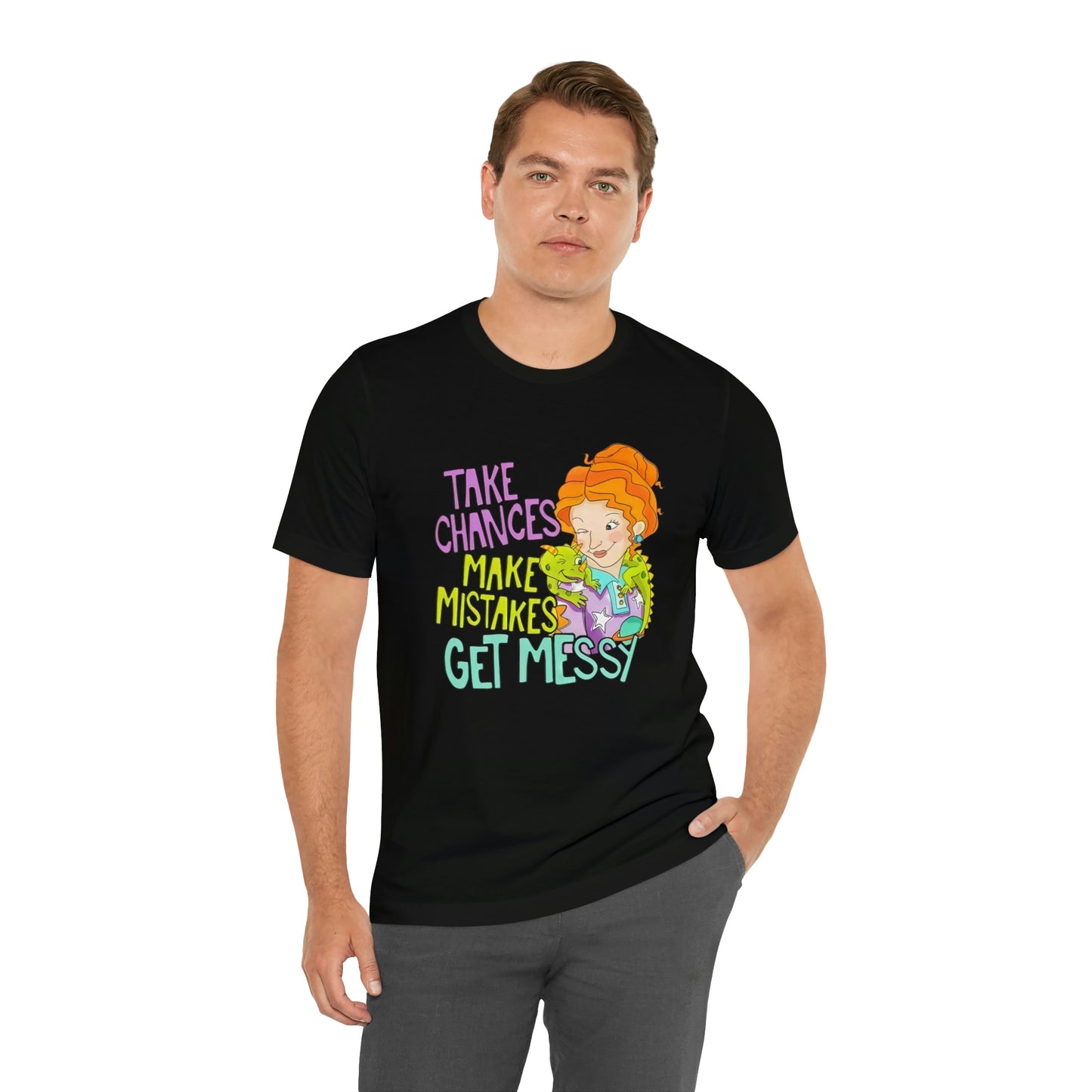 Take Chances ms Frizzle Science Classroom Teacher Shirt Unisex Jersey Short Sleeve Tee