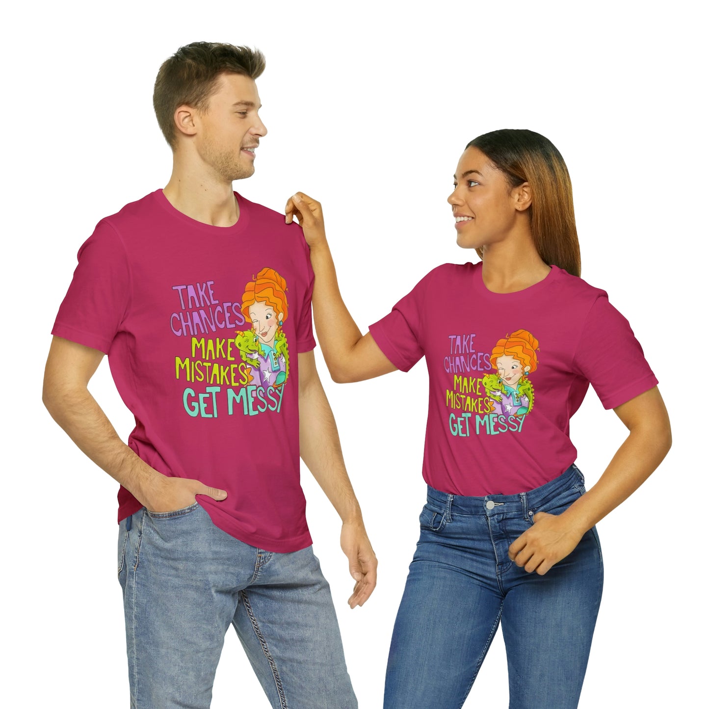 Take Chances ms Frizzle Science Classroom Teacher Shirt Unisex Jersey Short Sleeve Tee