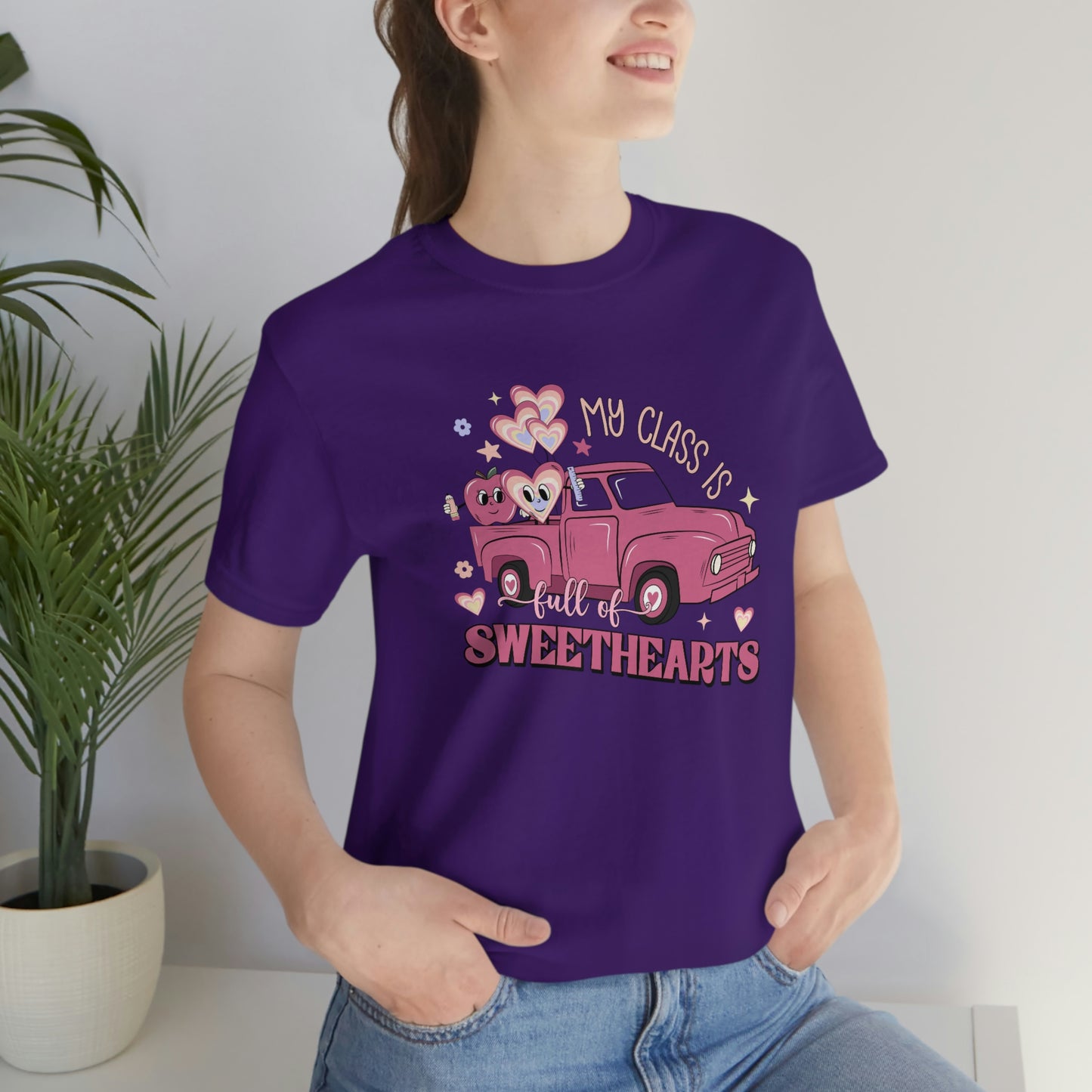 My Class is Full of Sweethearts Valentines day Unisex Jersey Short Sleeve Tee