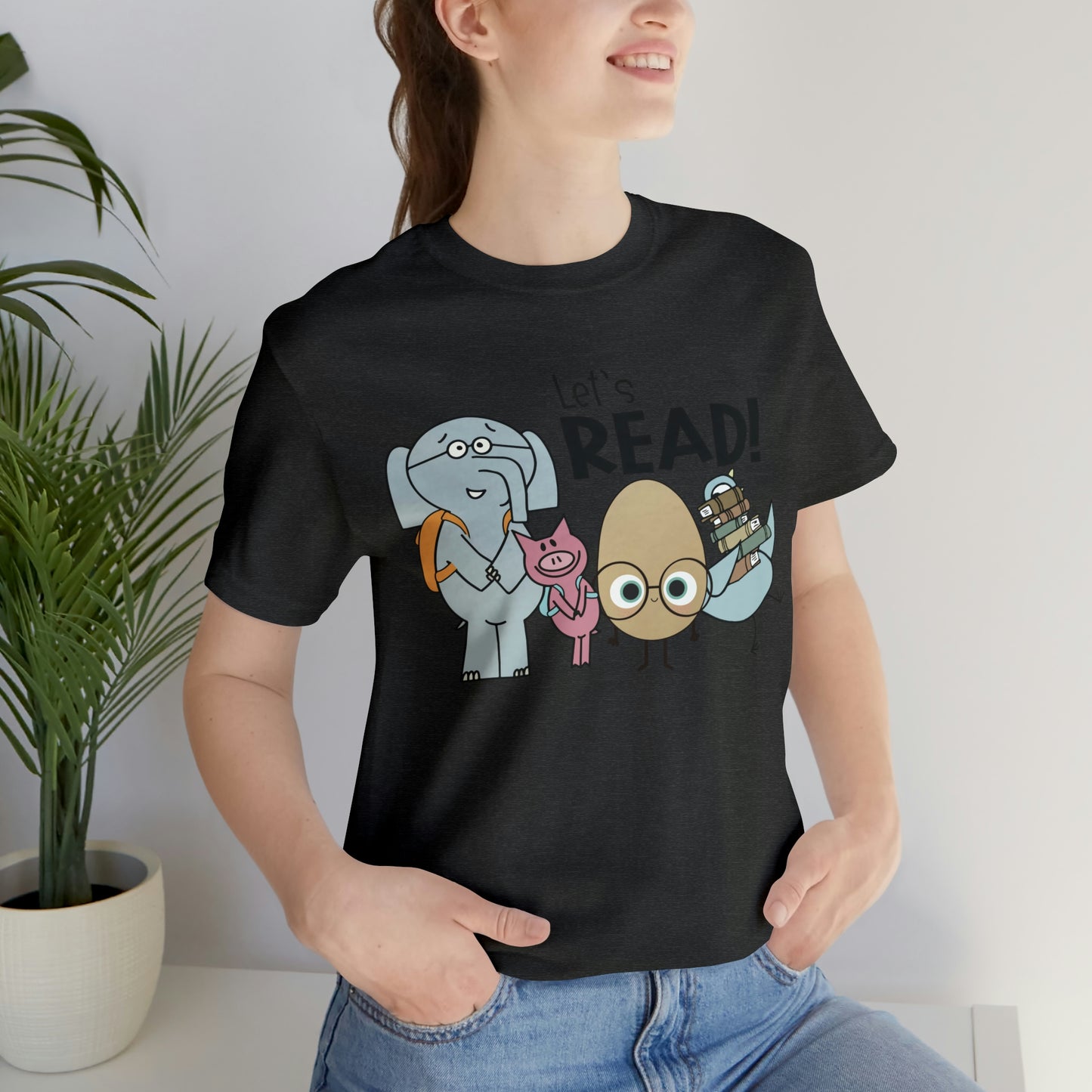 Lets Read Favorite picture book character teacher shirt Unisex Jersey Short Sleeve Tee