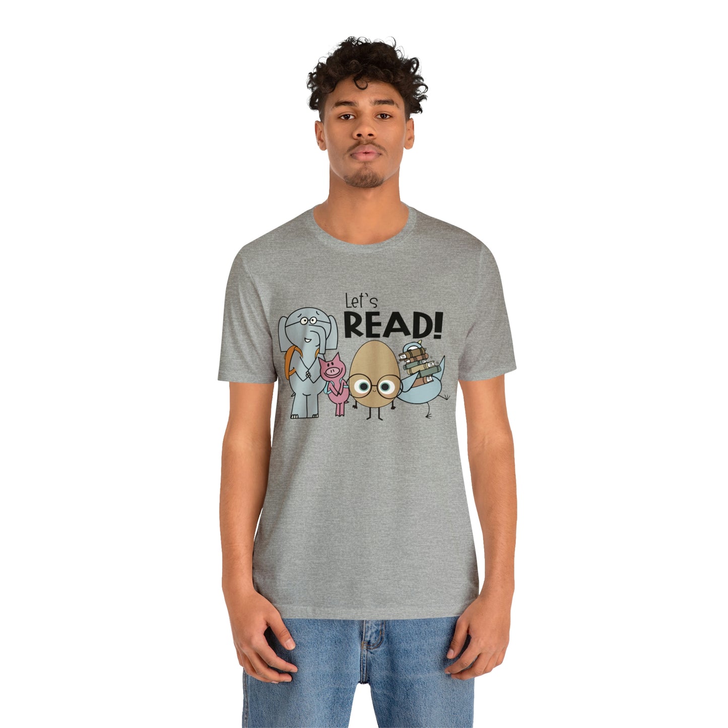 Lets Read Favorite picture book character teacher shirt Unisex Jersey Short Sleeve Tee