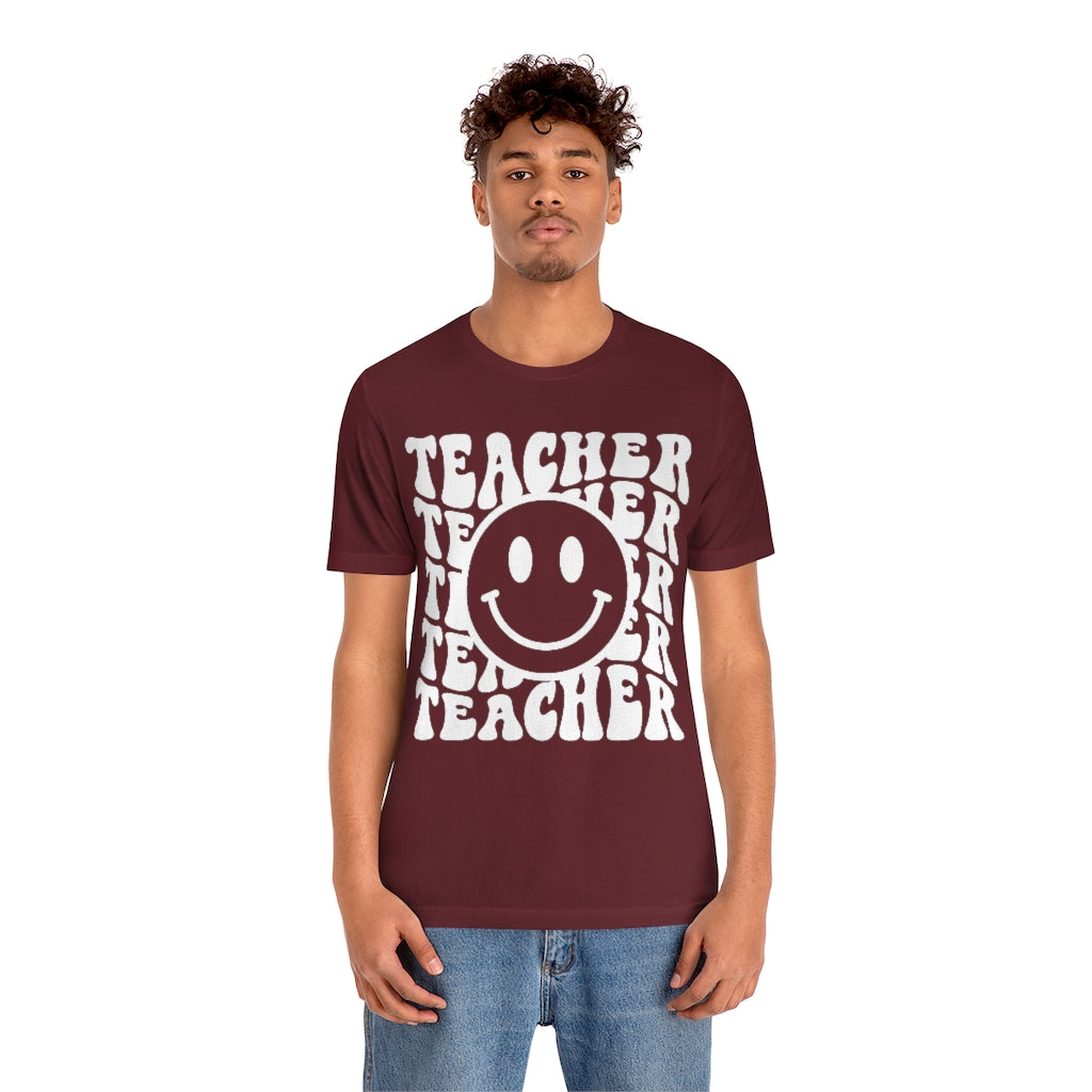 Groovy Teacher Retro Unisex Jersey Short Sleeve Tee