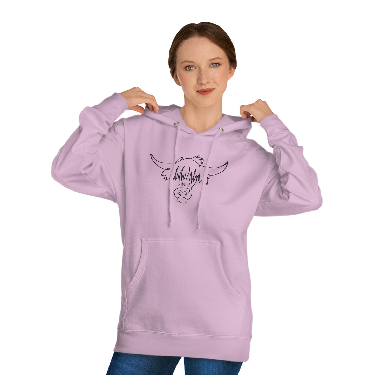 Simply Highland Cow Unisex Hooded Sweatshirt