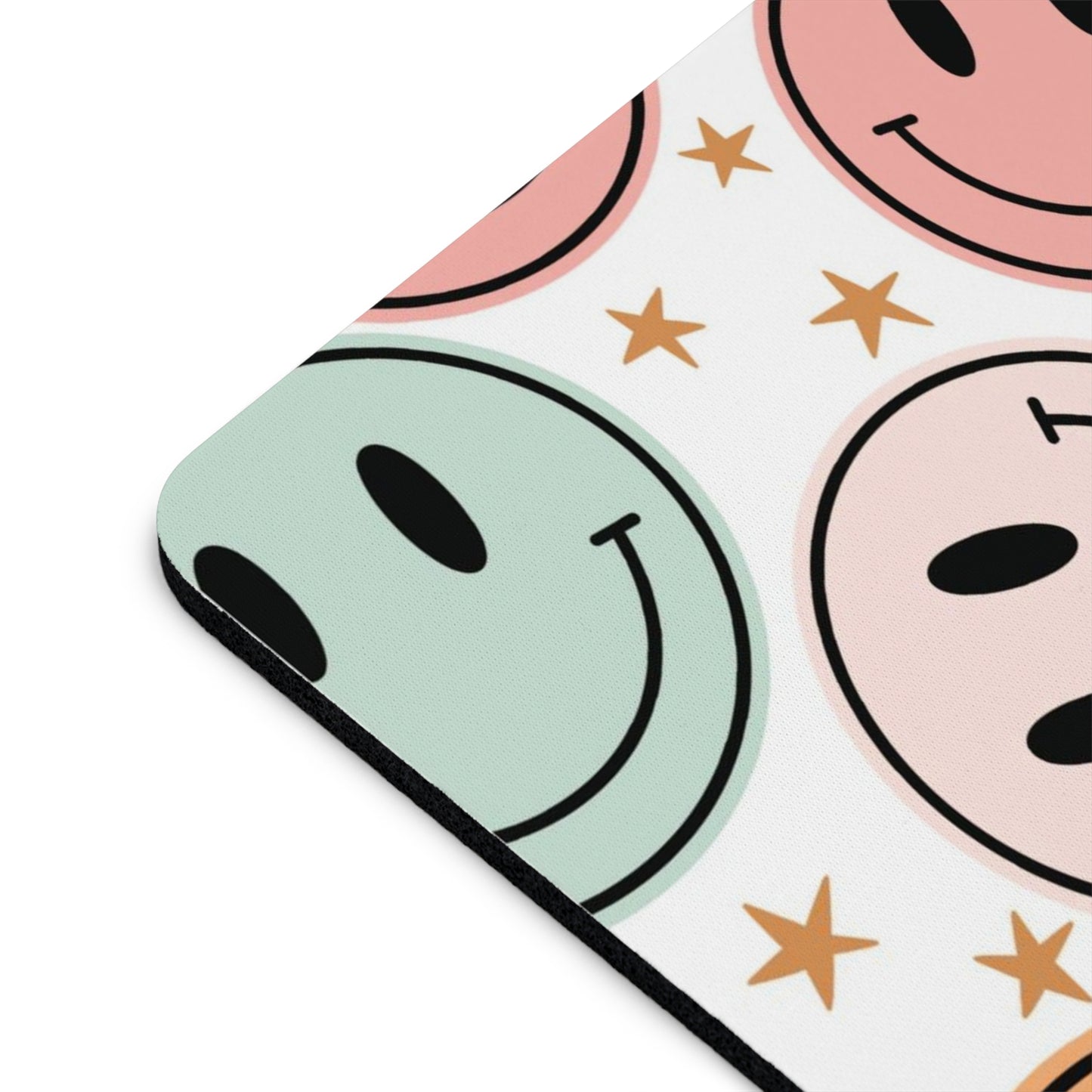 Retro smiley face with stars teacher Mouse Pad