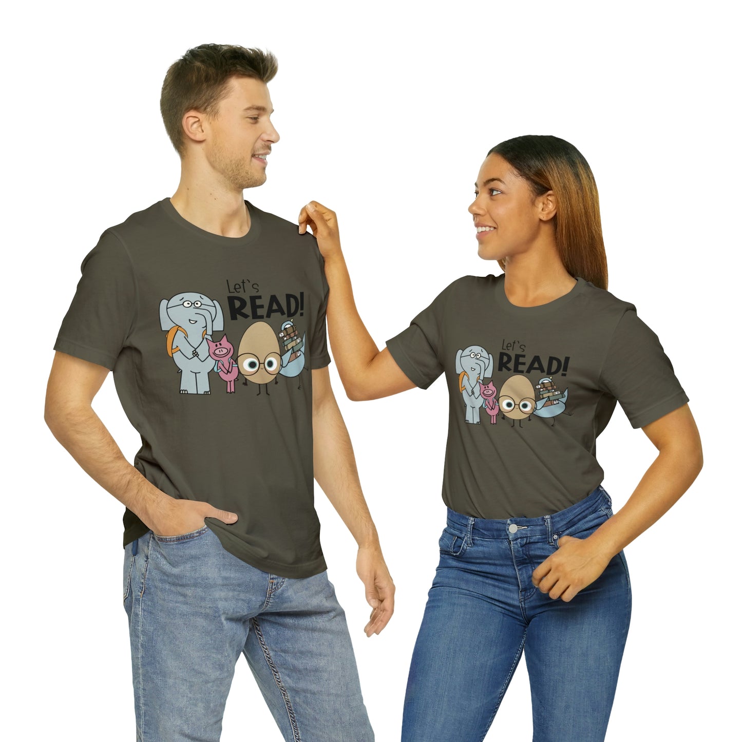 Lets Read Favorite picture book character teacher shirt Unisex Jersey Short Sleeve Tee