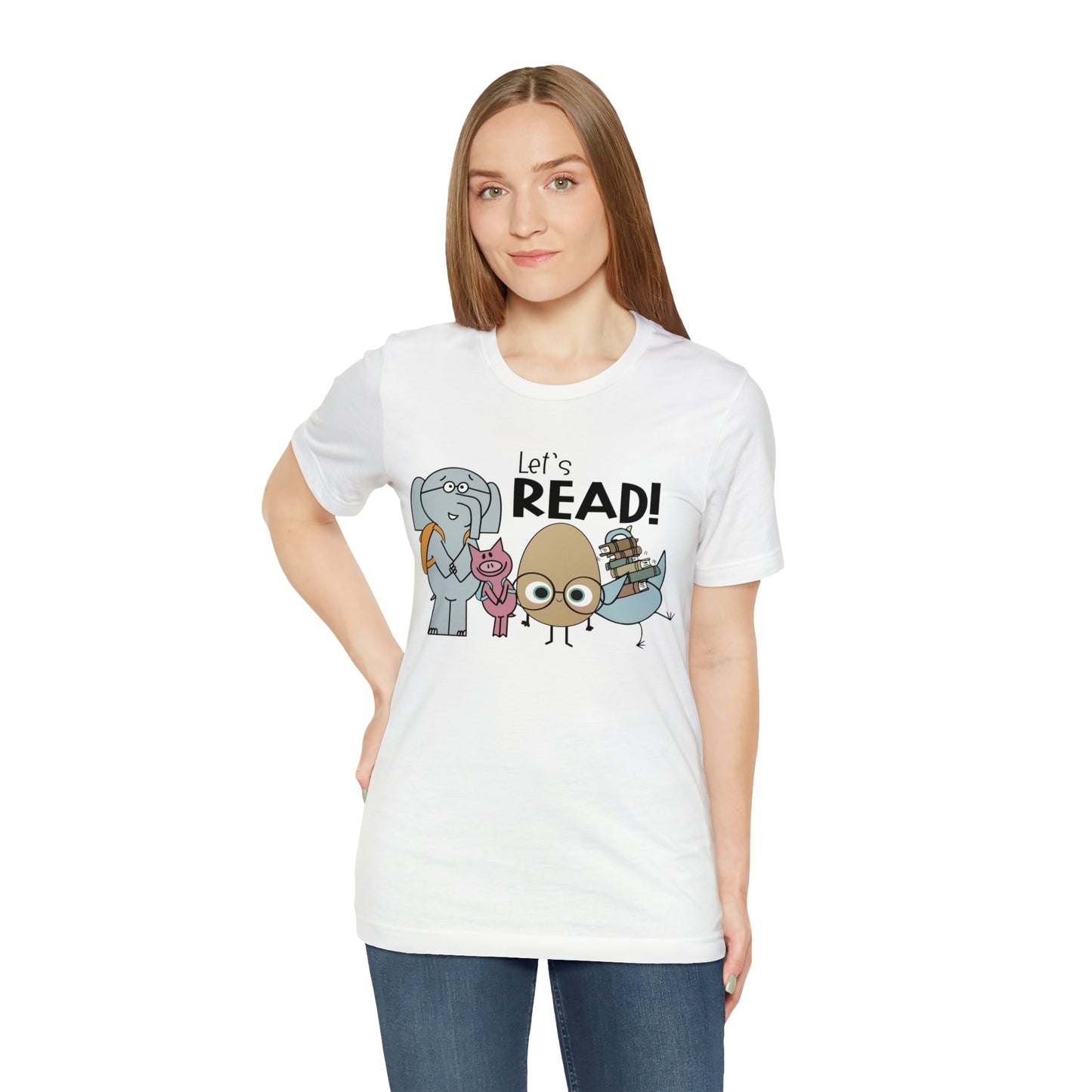 Lets Read Favorite picture book character teacher shirt Unisex Jersey Short Sleeve Tee