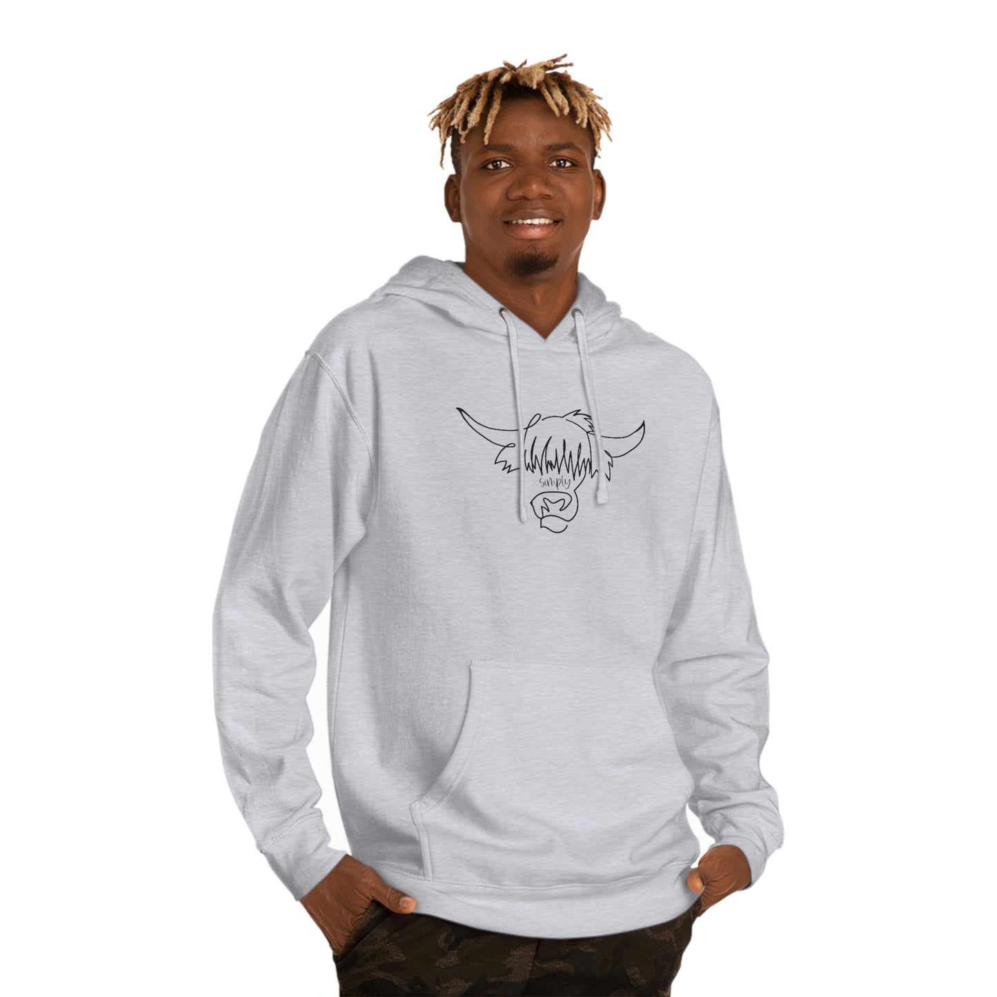 Simply Highland Cow Unisex Hooded Sweatshirt