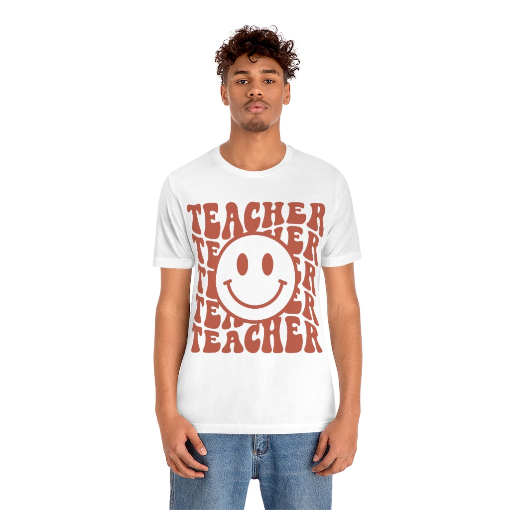Groovy Teacher Retro Unisex Jersey Short Sleeve Tee