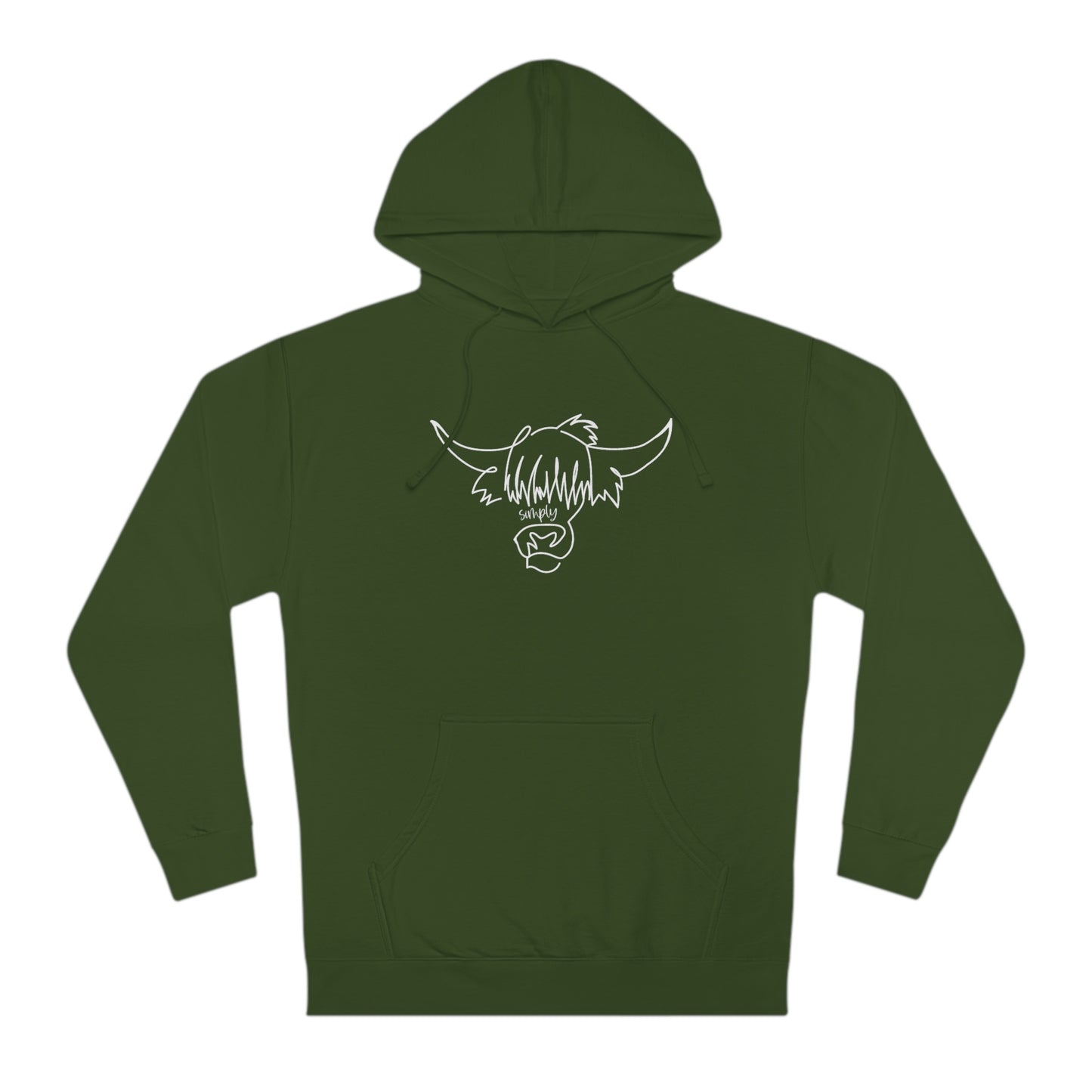 Simply Highland Cow Unisex Hooded Sweatshirt