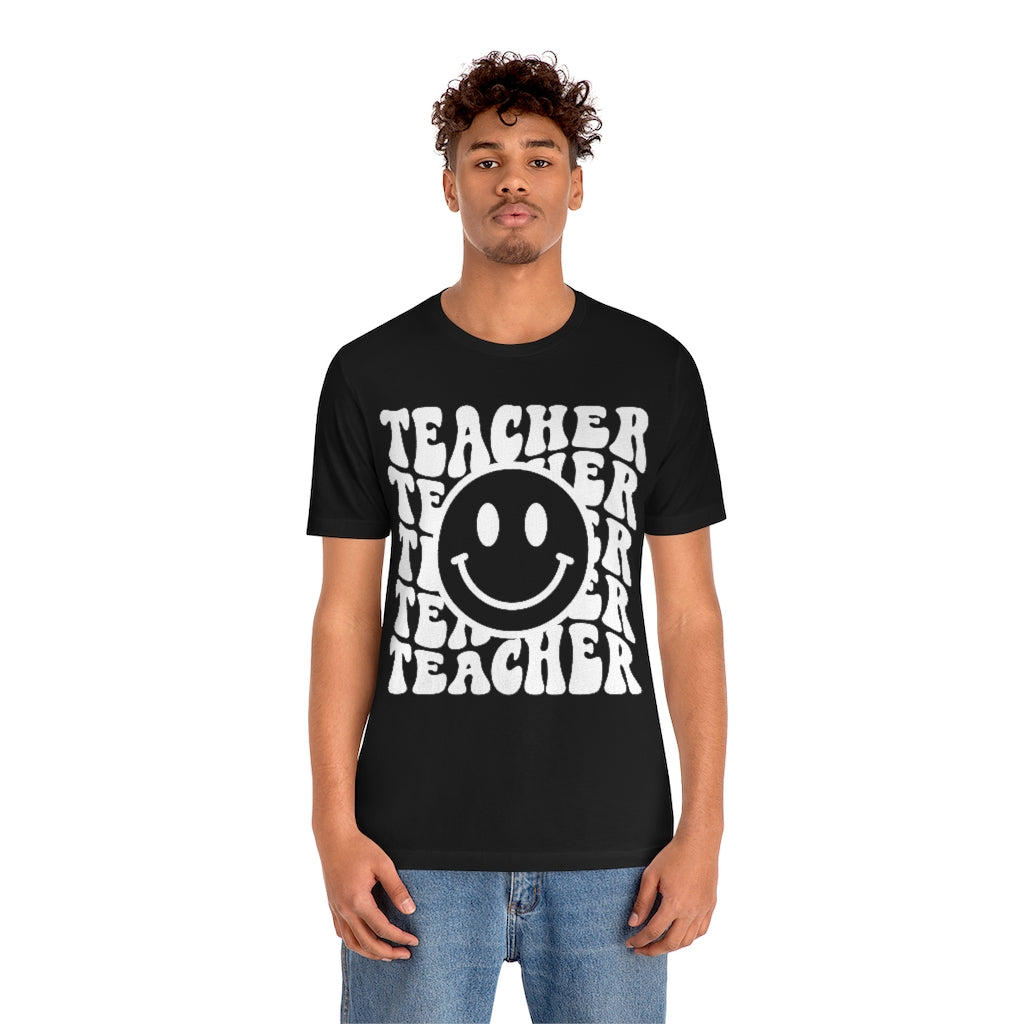 Groovy Teacher Retro Unisex Jersey Short Sleeve Tee