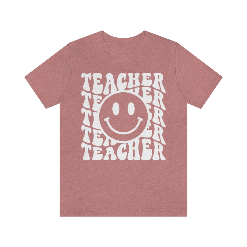 Groovy Teacher Retro Unisex Jersey Short Sleeve Tee