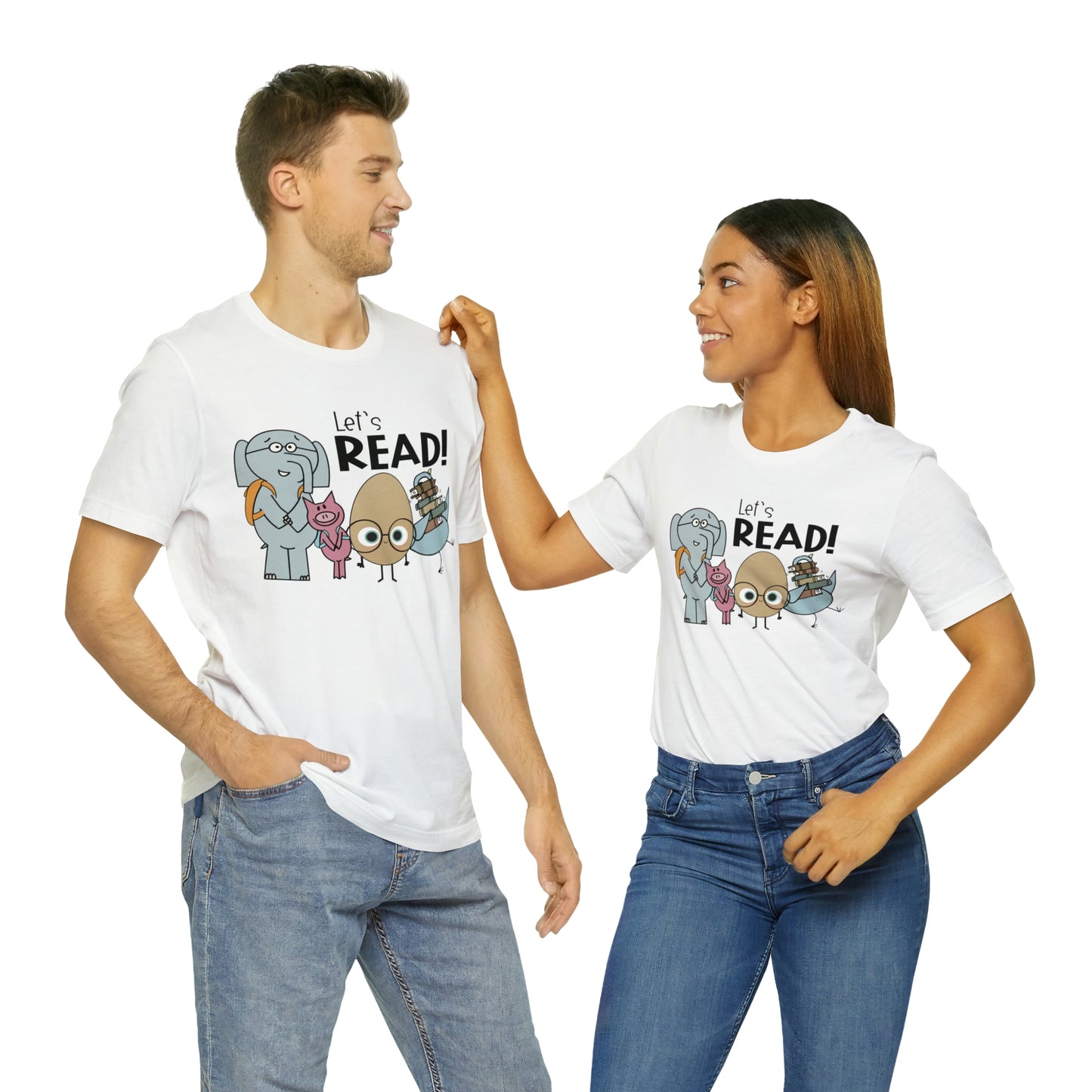 Lets Read Favorite picture book character teacher shirt Unisex Jersey Short Sleeve Tee