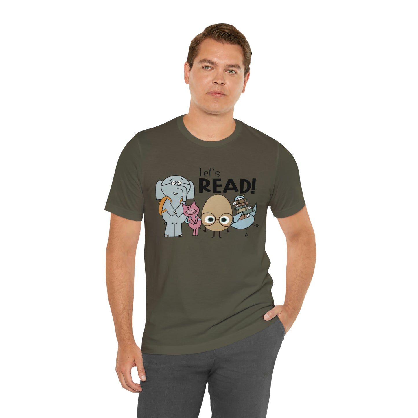 Lets Read Favorite picture book character teacher shirt Unisex Jersey Short Sleeve Tee