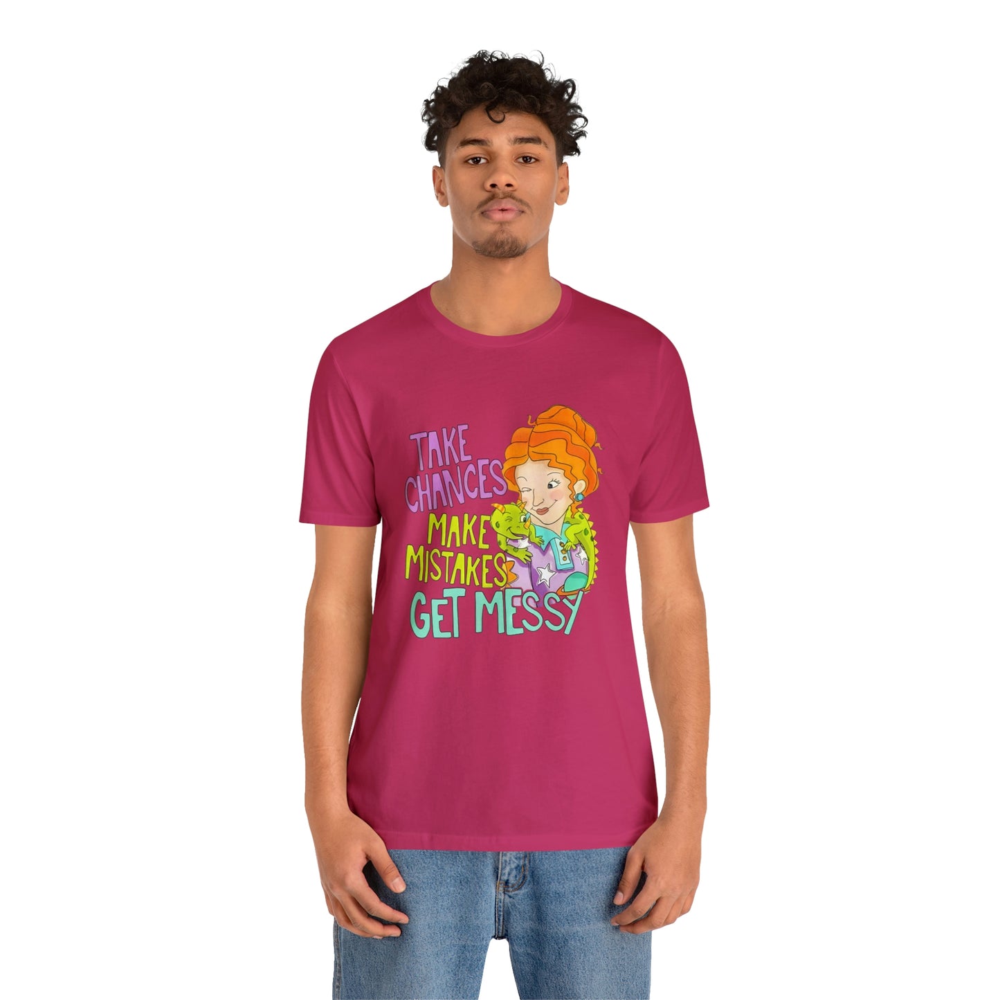 Take Chances ms Frizzle Science Classroom Teacher Shirt Unisex Jersey Short Sleeve Tee