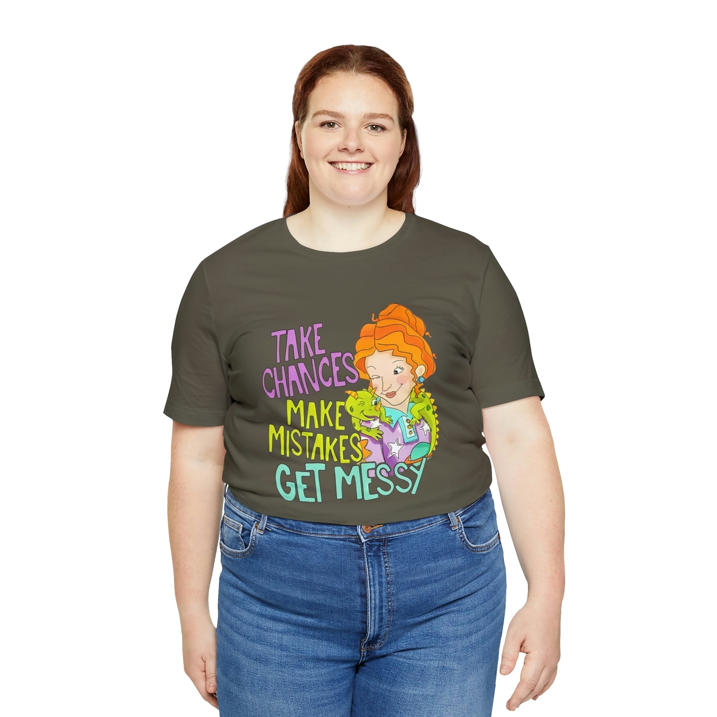 Take Chances ms Frizzle Science Classroom Teacher Shirt Unisex Jersey Short Sleeve Tee