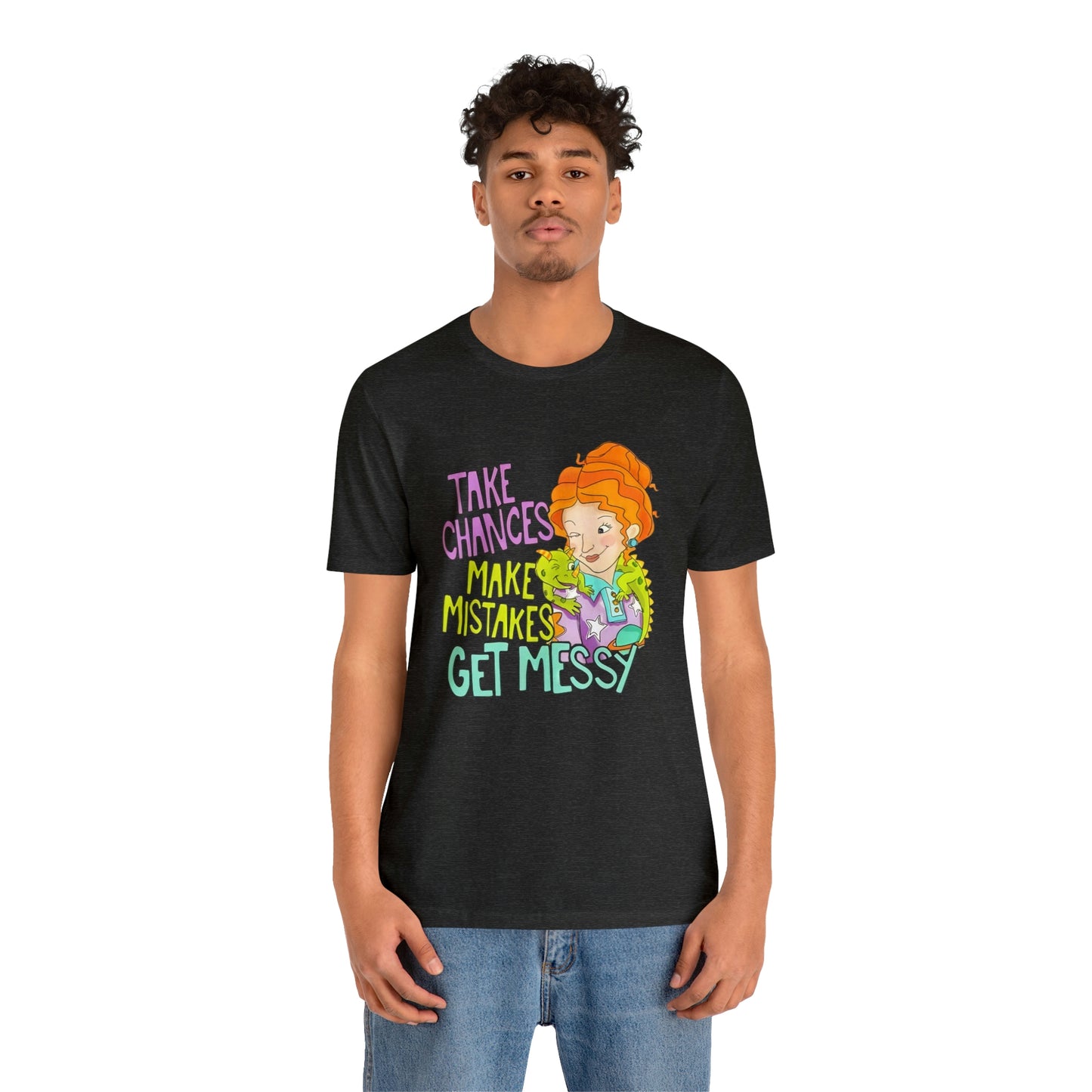 Take Chances ms Frizzle Science Classroom Teacher Shirt Unisex Jersey Short Sleeve Tee