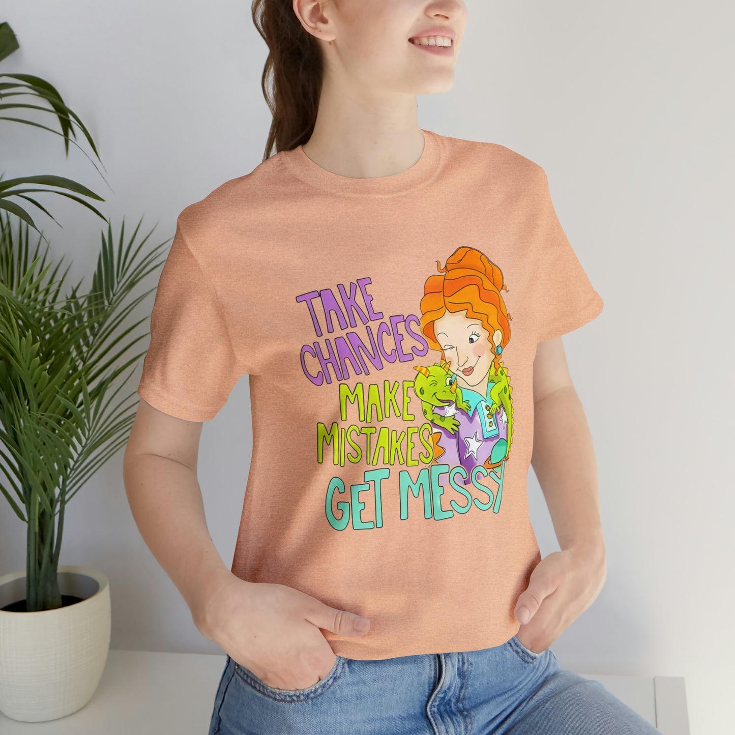 Take Chances ms Frizzle Science Classroom Teacher Shirt Unisex Jersey Short Sleeve Tee