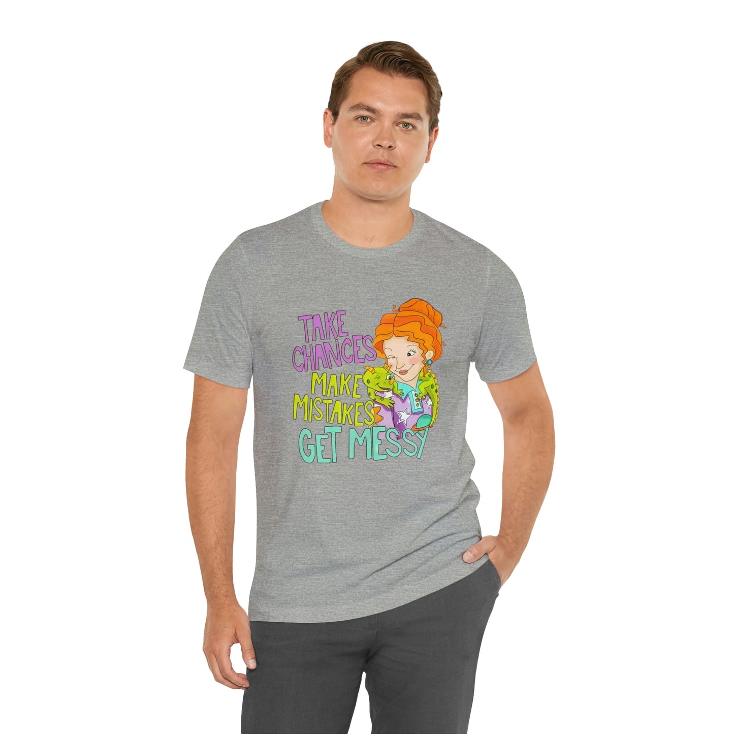 Take Chances ms Frizzle Science Classroom Teacher Shirt Unisex Jersey Short Sleeve Tee