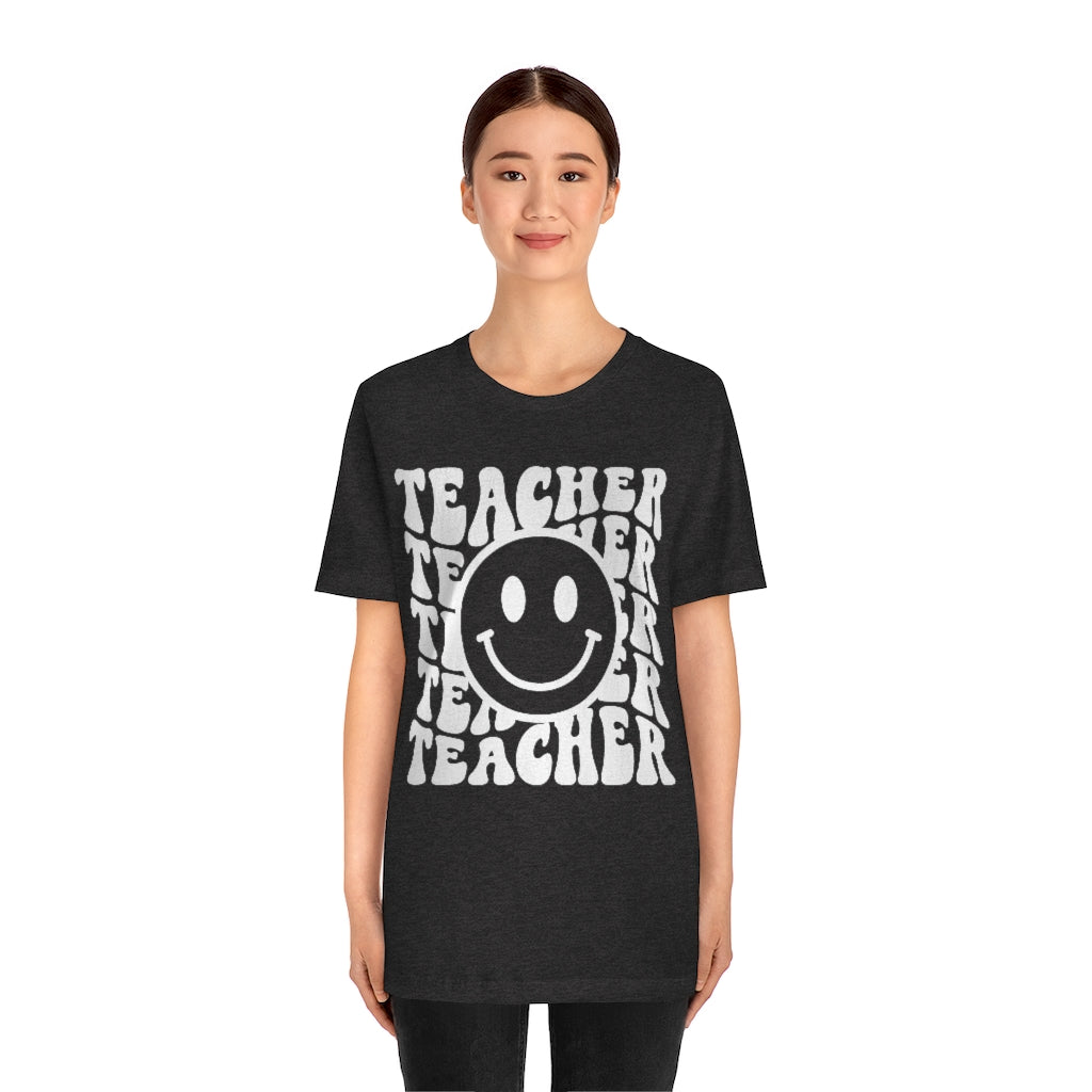 Groovy Teacher Retro Unisex Jersey Short Sleeve Tee