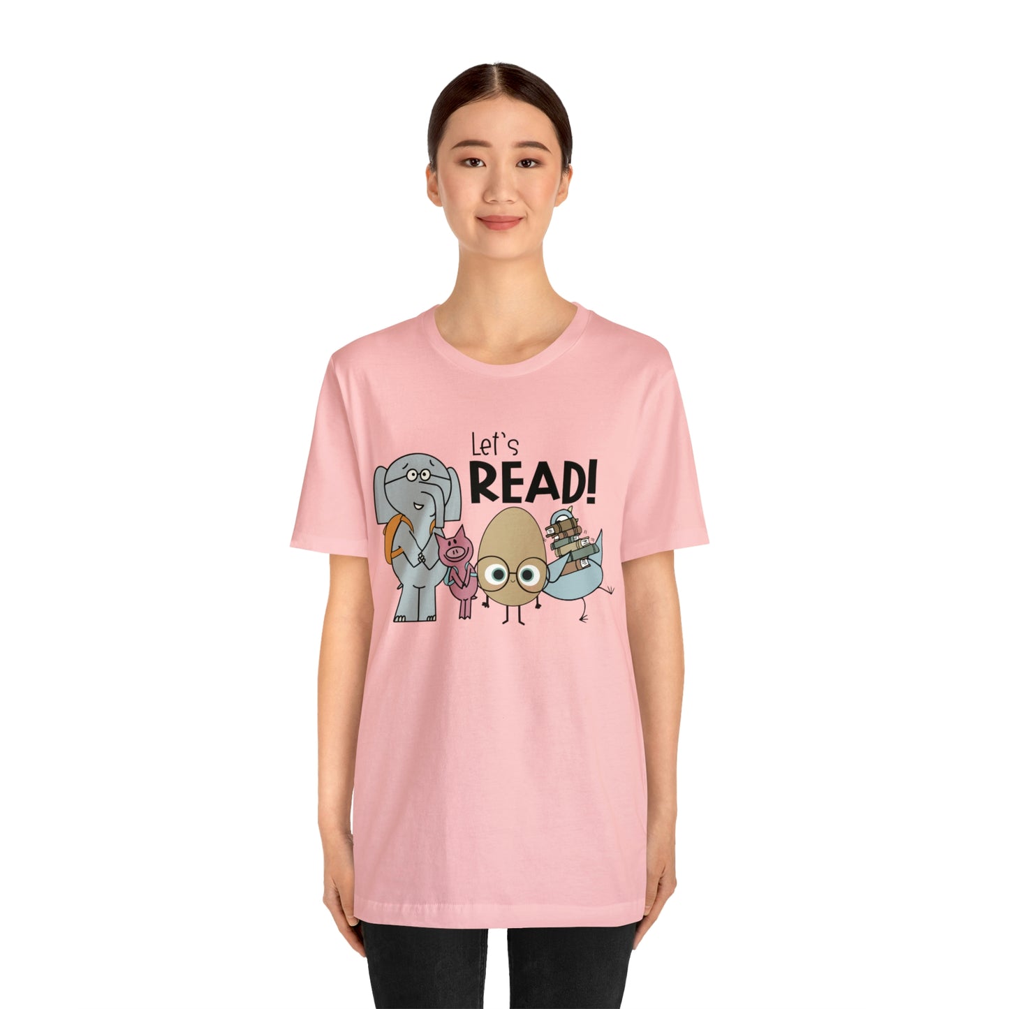 Lets Read Favorite picture book character teacher shirt Unisex Jersey Short Sleeve Tee