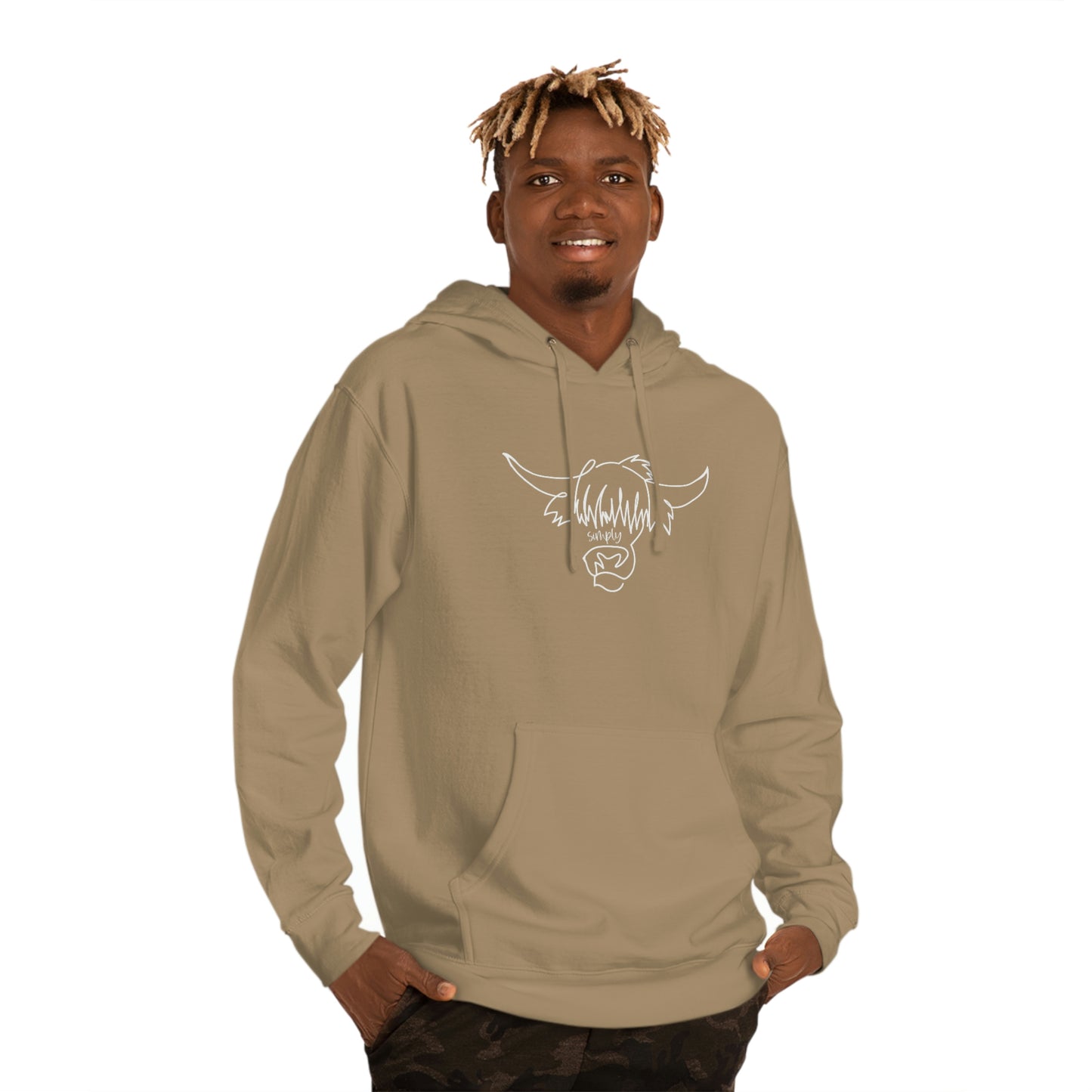 Simply Highland Cow Unisex Hooded Sweatshirt