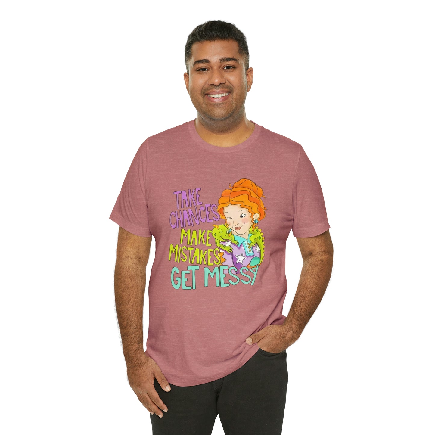 Take Chances ms Frizzle Science Classroom Teacher Shirt Unisex Jersey Short Sleeve Tee