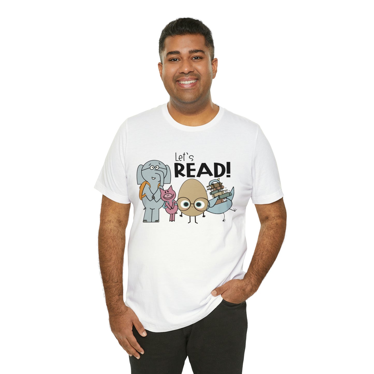 Lets Read Favorite picture book character teacher shirt Unisex Jersey Short Sleeve Tee