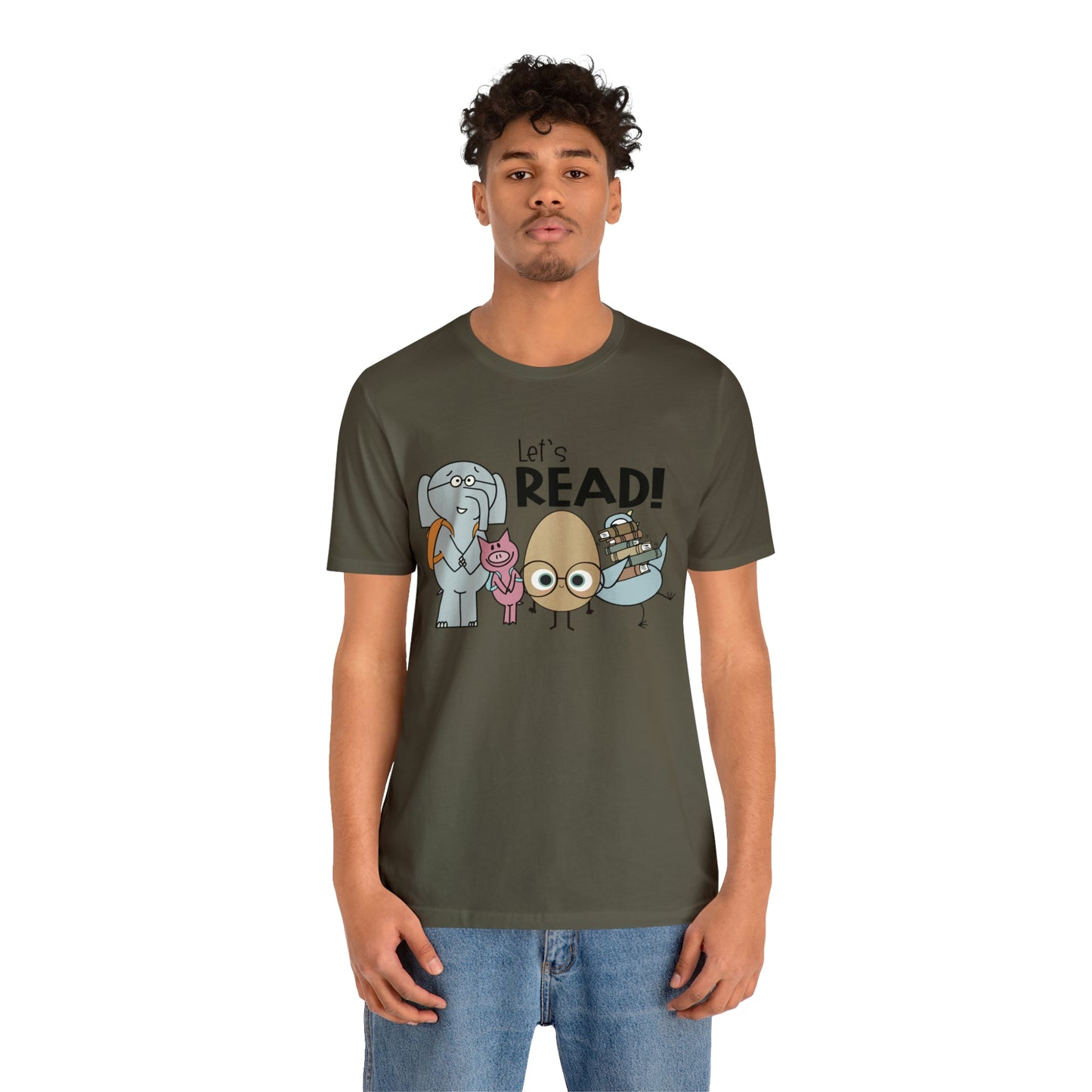 Lets Read Favorite picture book character teacher shirt Unisex Jersey Short Sleeve Tee
