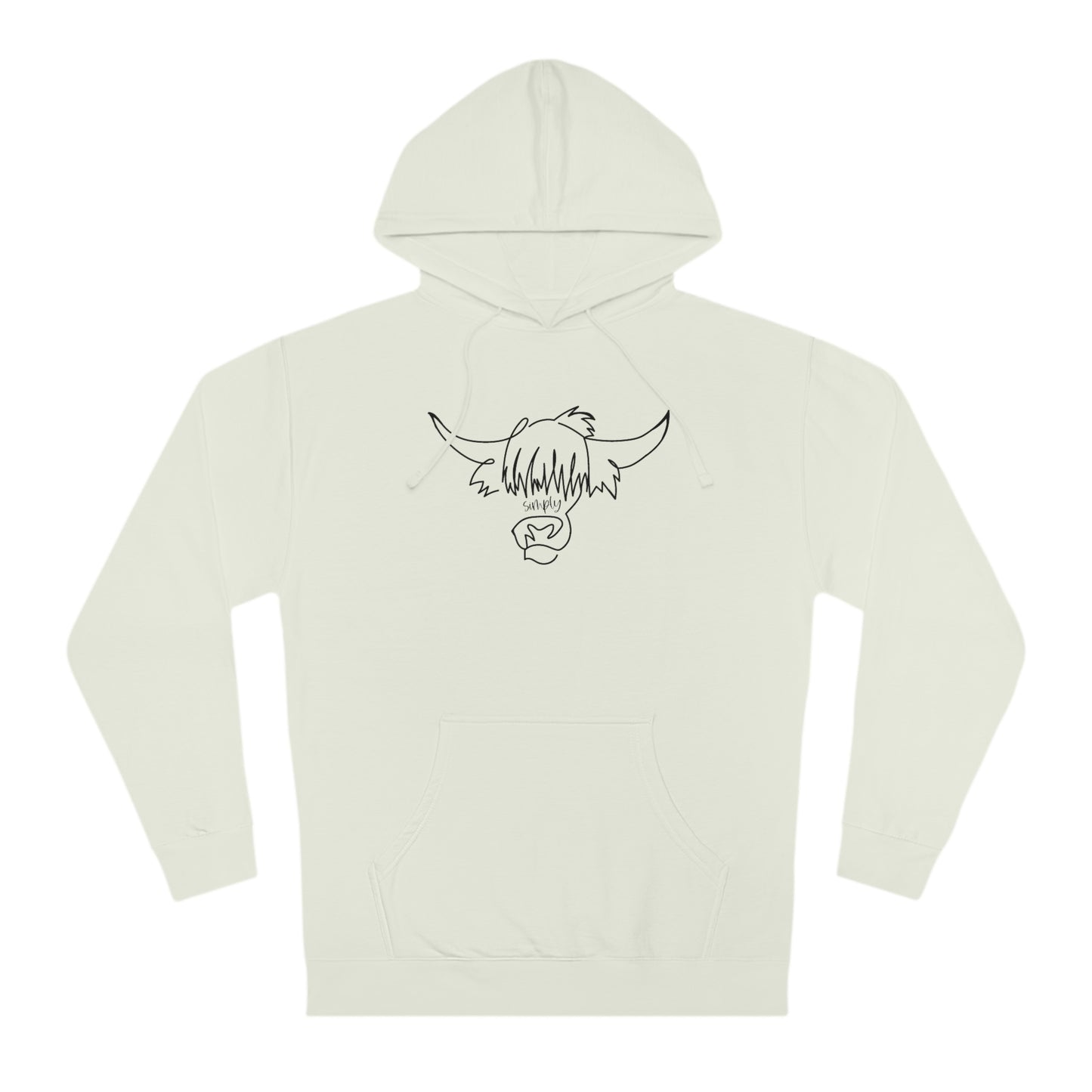 Simply Highland Cow Unisex Hooded Sweatshirt