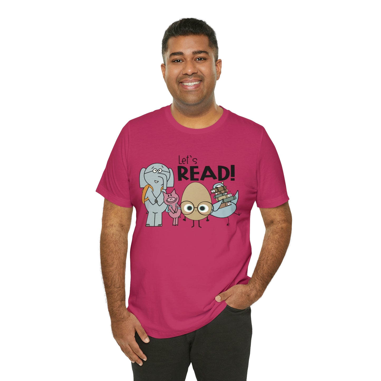 Lets Read Favorite picture book character teacher shirt Unisex Jersey Short Sleeve Tee