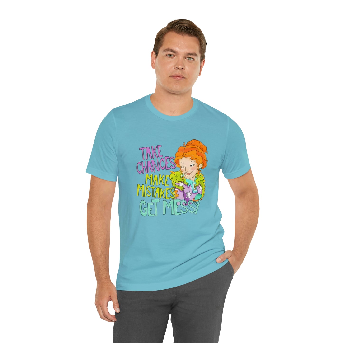 Take Chances ms Frizzle Science Classroom Teacher Shirt Unisex Jersey Short Sleeve Tee