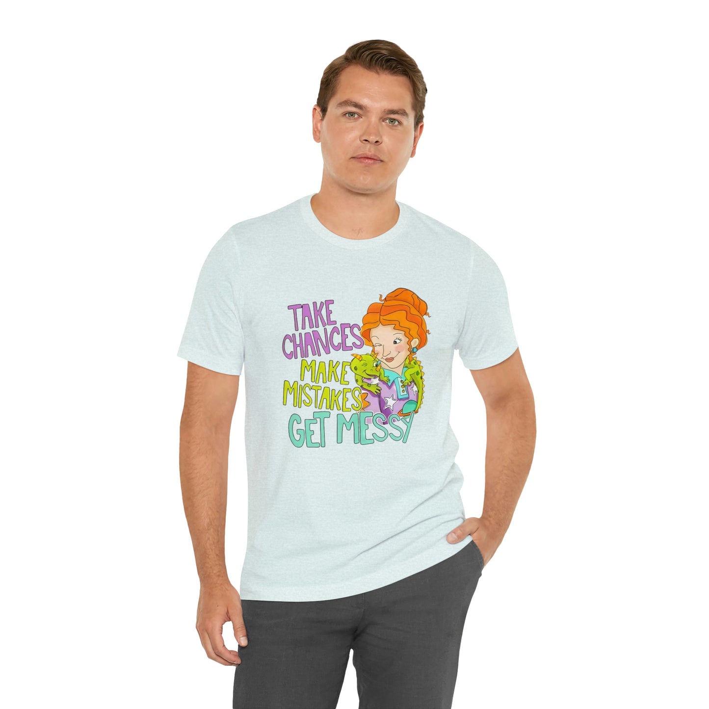 Take Chances ms Frizzle Science Classroom Teacher Shirt Unisex Jersey Short Sleeve Tee