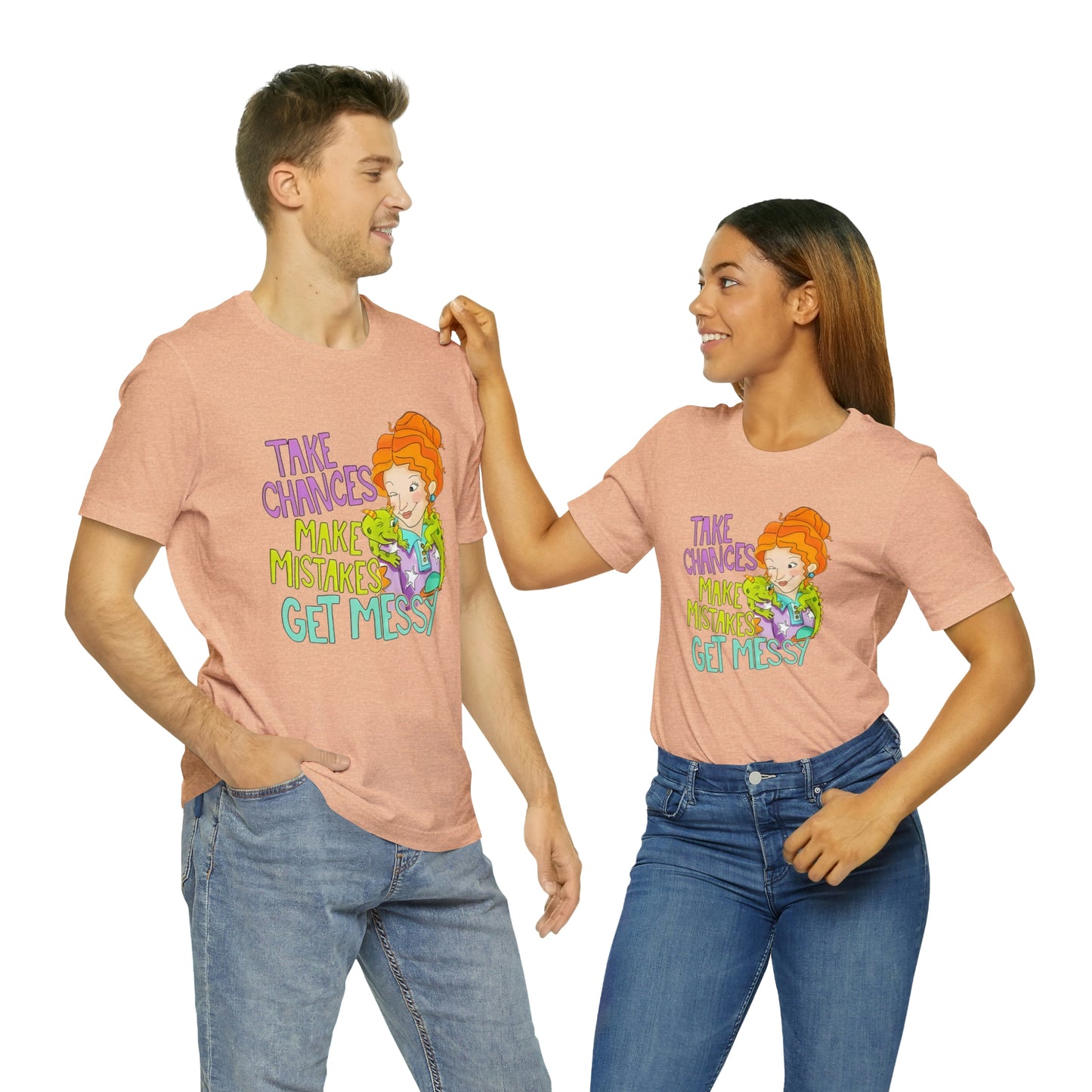 Take Chances ms Frizzle Science Classroom Teacher Shirt Unisex Jersey Short Sleeve Tee
