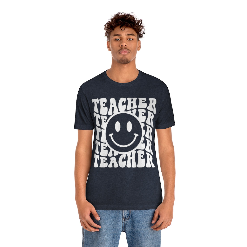 Groovy Teacher Retro Unisex Jersey Short Sleeve Tee