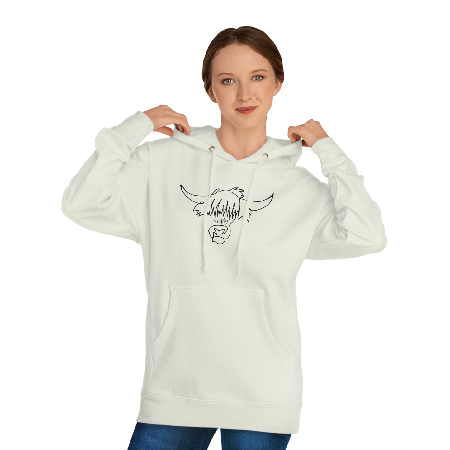 Simply Highland Cow Unisex Hooded Sweatshirt