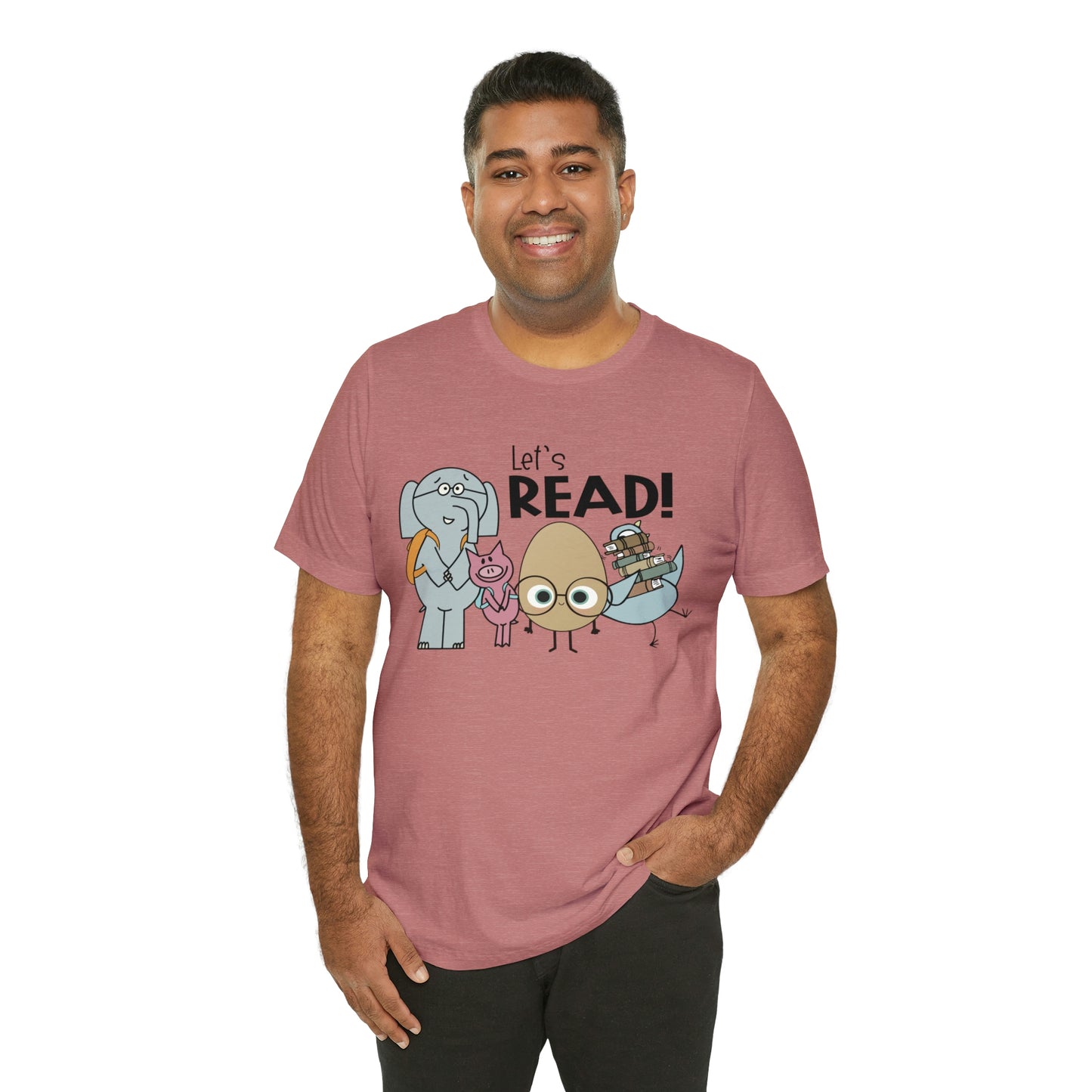 Lets Read Favorite picture book character teacher shirt Unisex Jersey Short Sleeve Tee