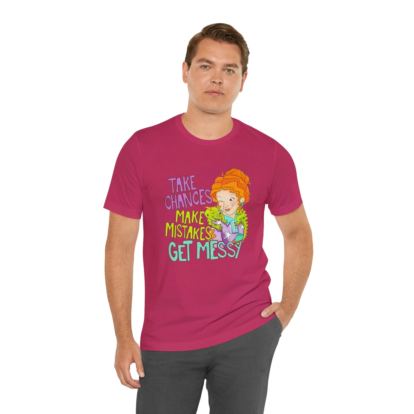 Take Chances ms Frizzle Science Classroom Teacher Shirt Unisex Jersey Short Sleeve Tee