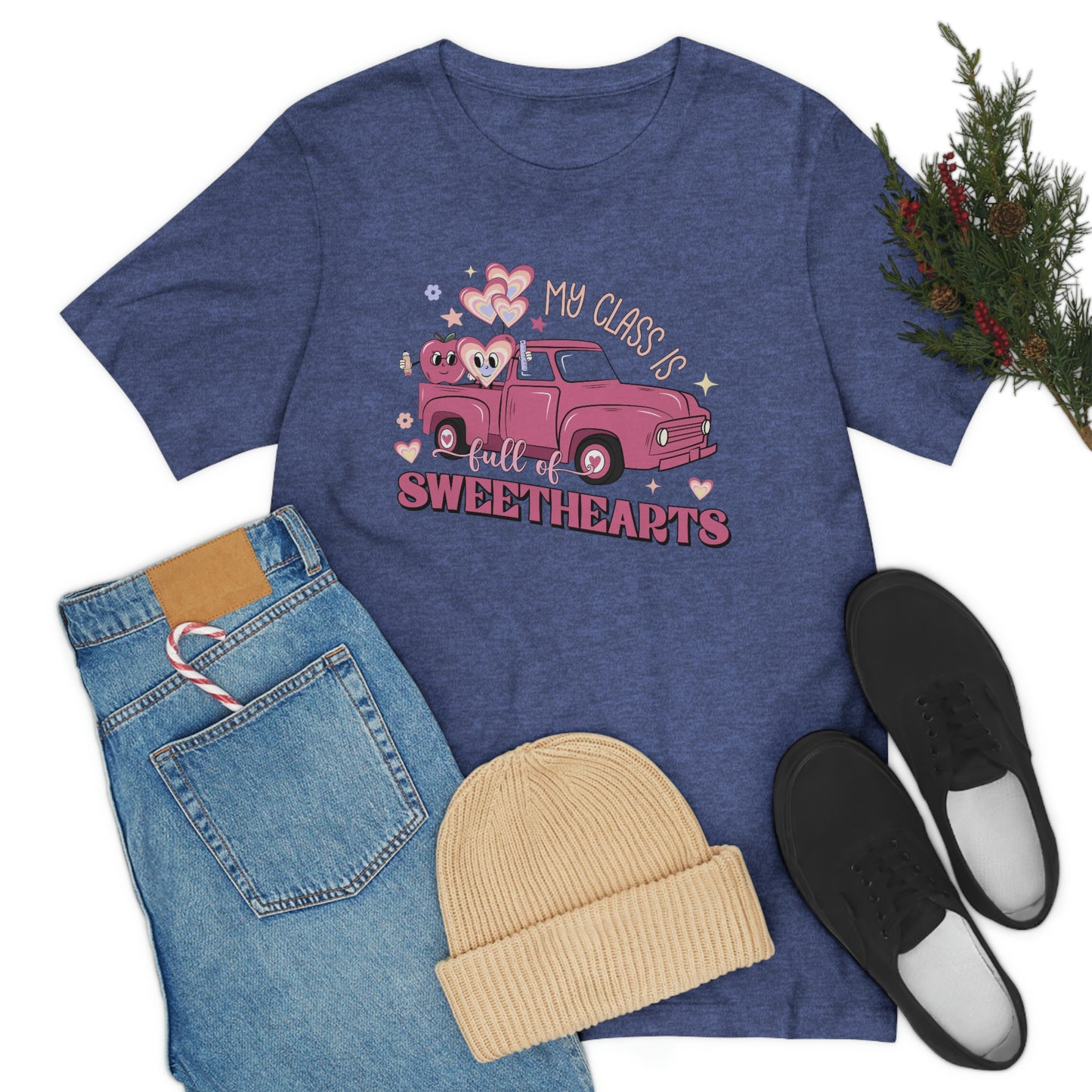 My Class is Full of Sweethearts Valentines day Unisex Jersey Short Sleeve Tee