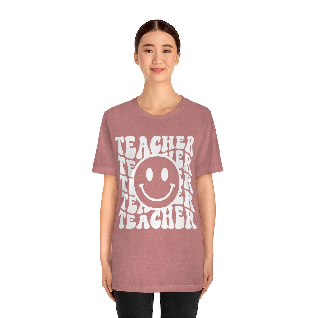 Groovy Teacher Retro Unisex Jersey Short Sleeve Tee