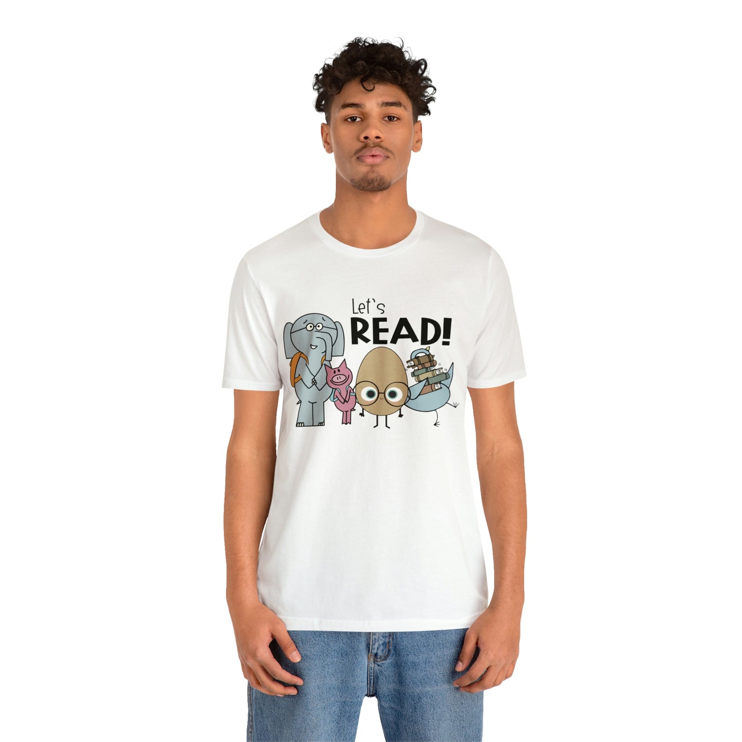Lets Read Favorite picture book character teacher shirt Unisex Jersey Short Sleeve Tee