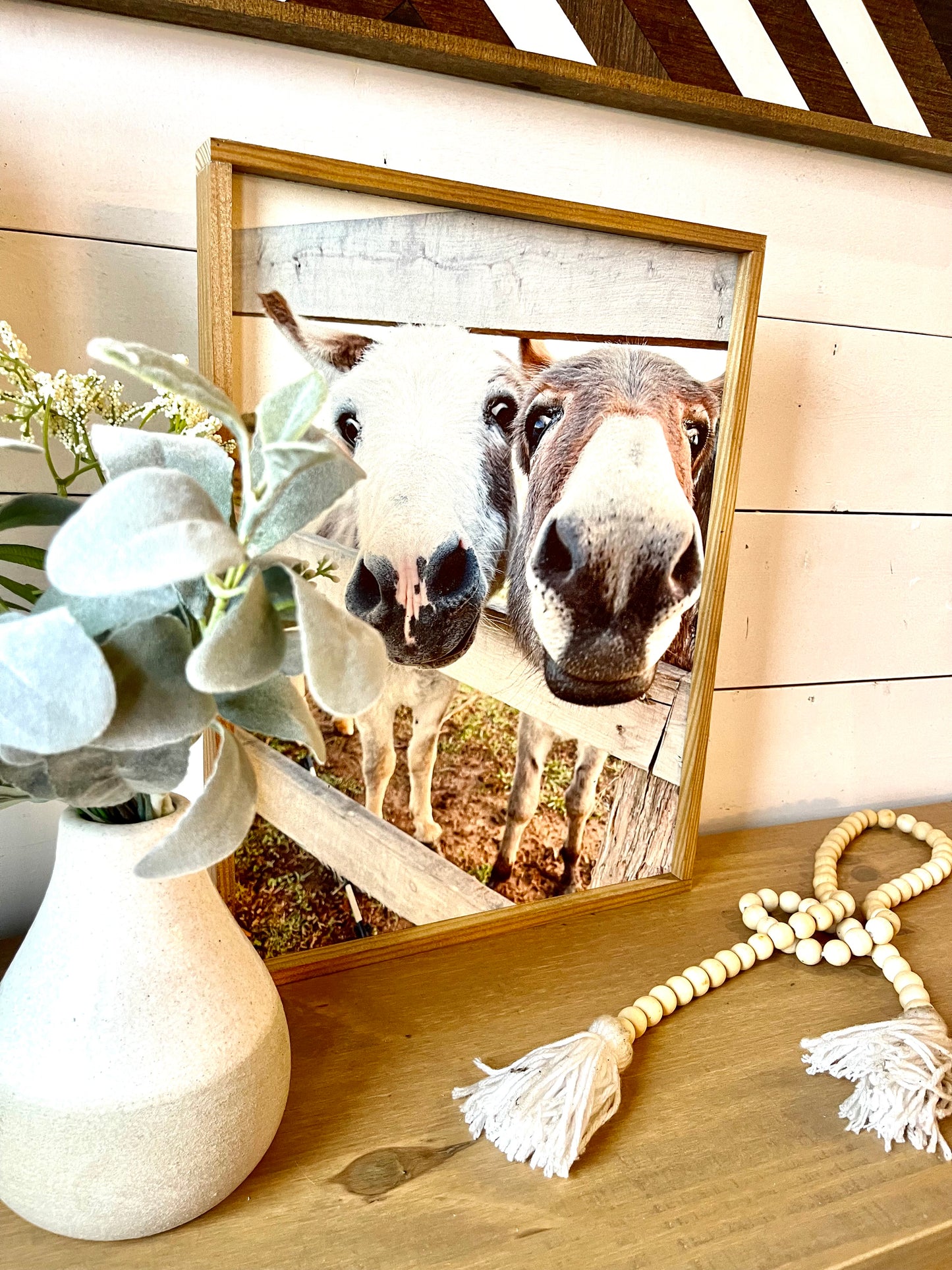 Mini Donkey Faces Long Ears Love Farm Animal wood sign Simply Country Ranch